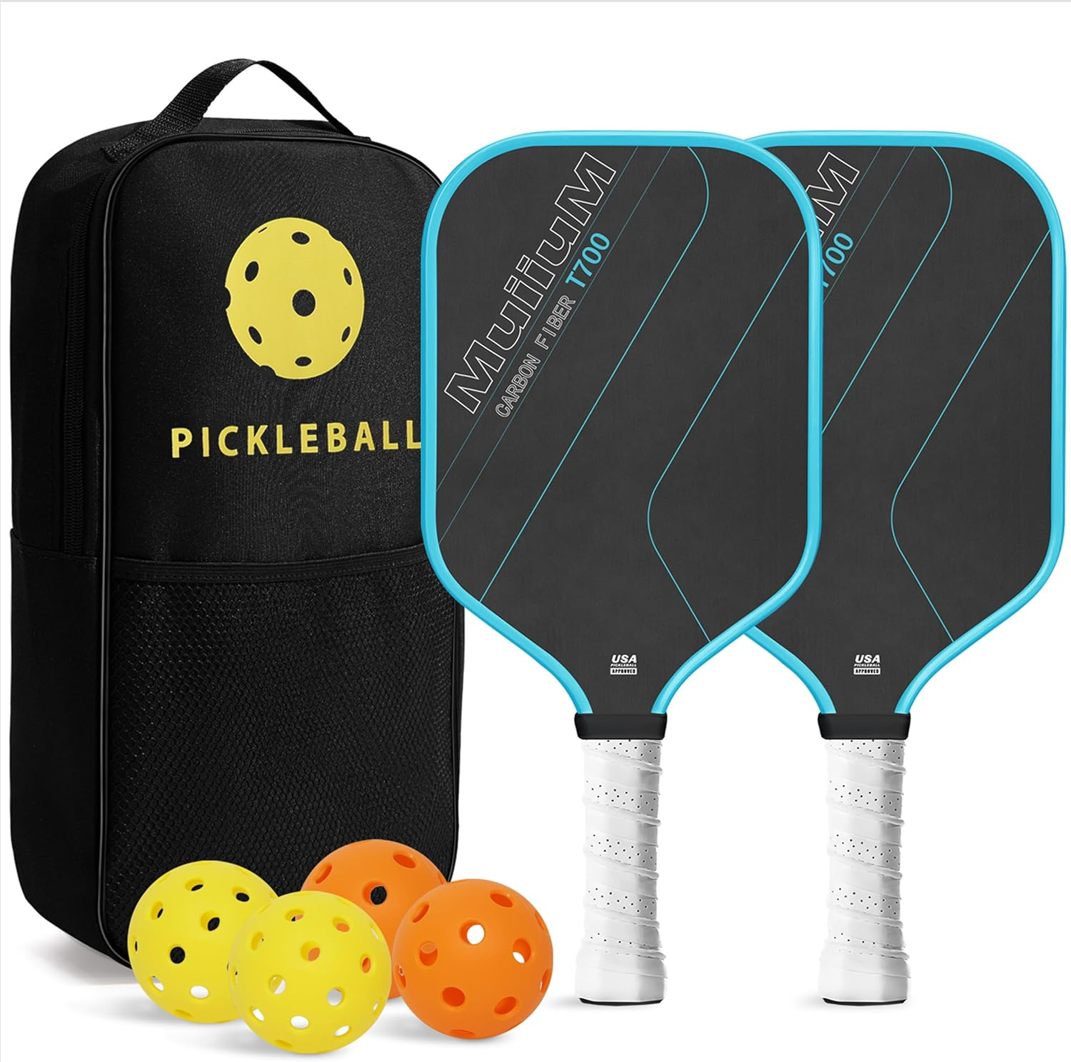 Pickleball Paddles, USAPA Approved Carbon Fiber T700 Surface, Men'S and Women'S Pickleball Pad Set image number 2