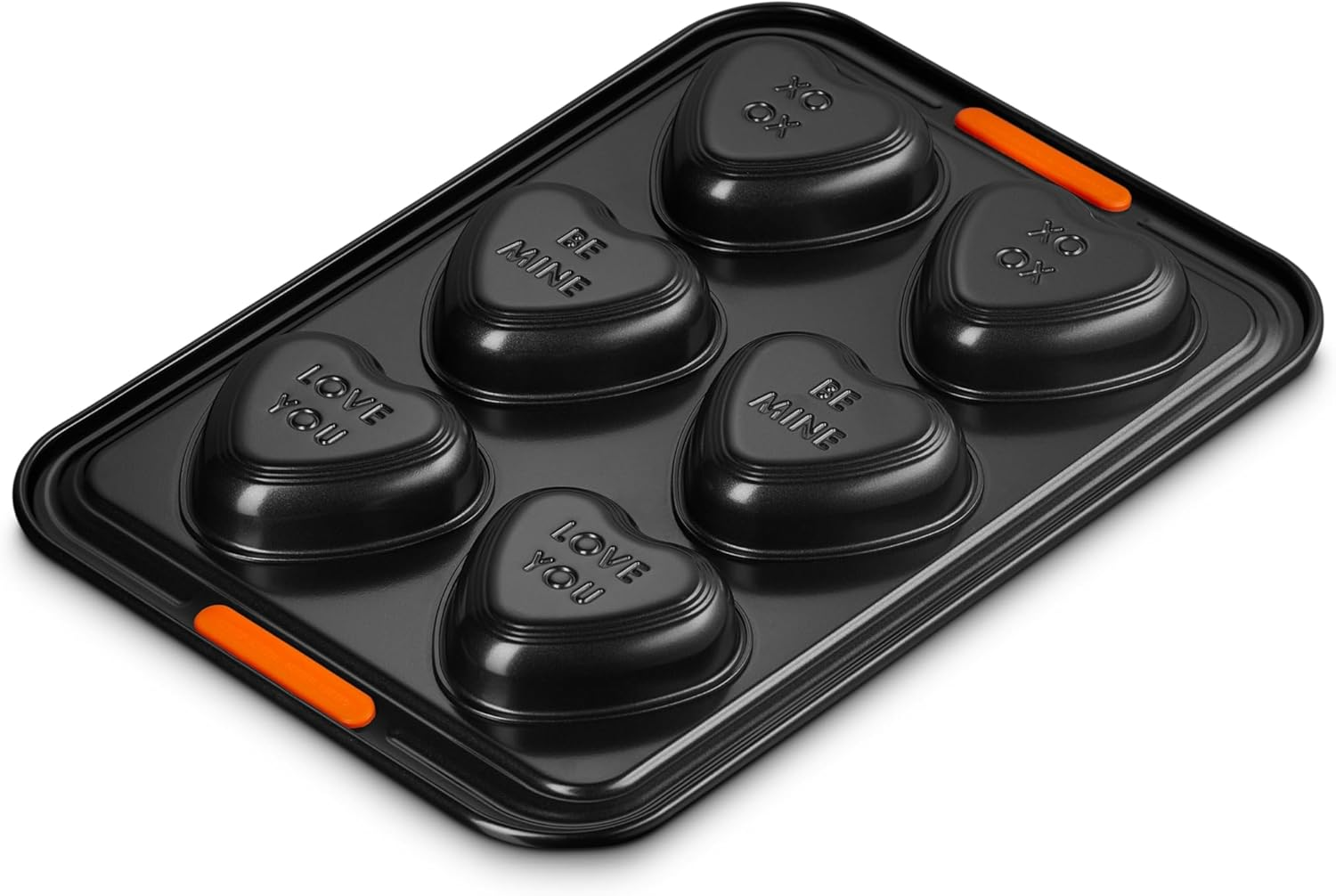 Le Creuset Non Stick Bakeware 6 Cup Conversation Heart Tray image number 5