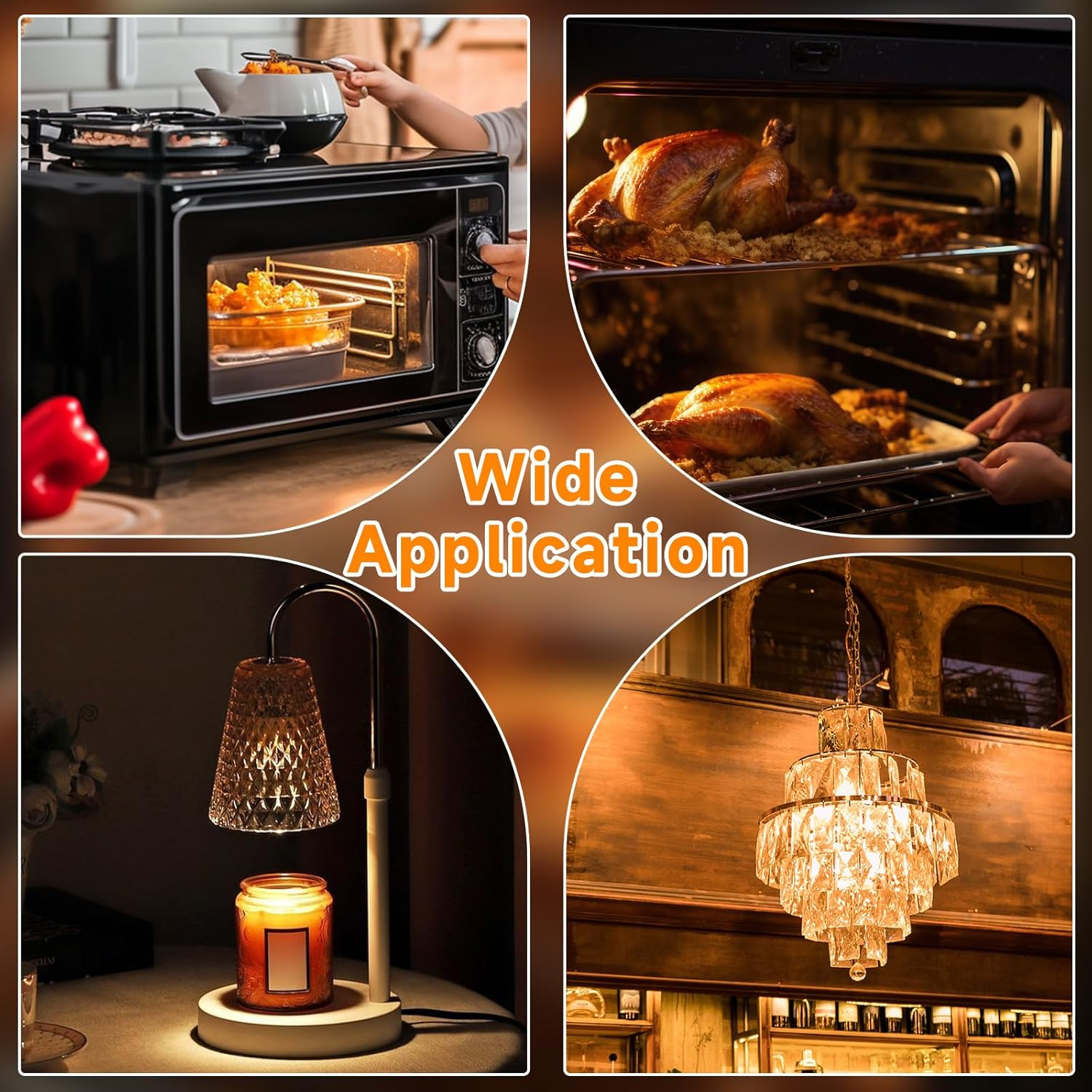 Brightark G9 40W Capsules Halogen Light Bulbs, Dimmable 300 Temperature Heat Resistant, AC220-240V for Oven and Microwave Oven Cooker Bulb Applications, Warm White 2700K, Pack of 2 image number 2