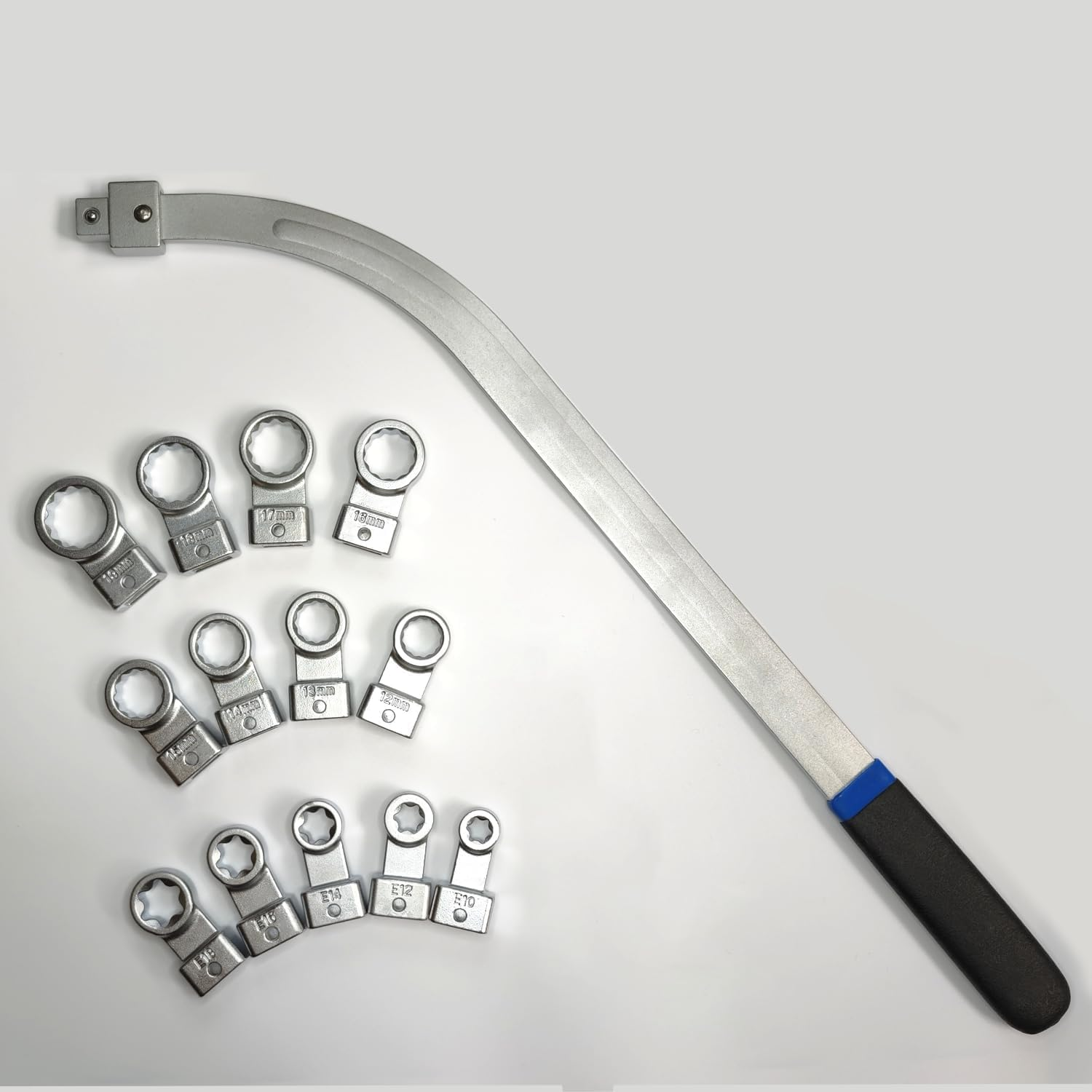 JEUCLEL 15PCS Universal Auxiliary Idler Belt Tensioner Pulley Removal Tool Kit, Serpentine Belt Tension Pulley Wrench Set, Engine Timing Belt Tensioning Nut Bolt Screw Remover image number 5