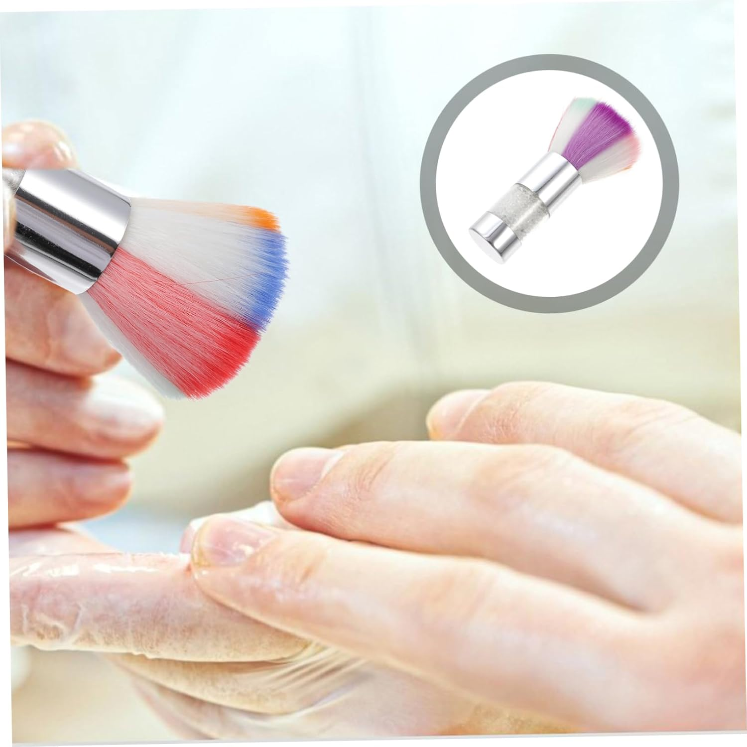 BELLIFFY Nail Cleaning Brush Nail Dusting Brush for Manicure and Pedicure Dust Remove Brush image number 6