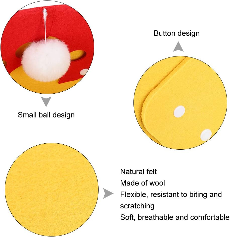 Cat Bed,Pet Cat Bed,Felt Pet Cat Four Seasons Universal Sleeping Bed Cave Quick Rebound Easy Installation image number 3