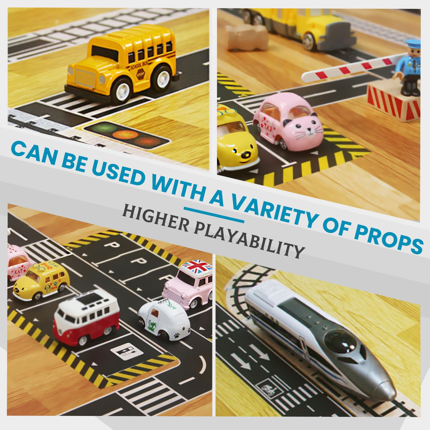 WALWAL Road Railway Tape for Toy Cars Track Trains, Perfect for Preschoolers and Elementary Kids Boosts Creativity(2Pcs) image number 2