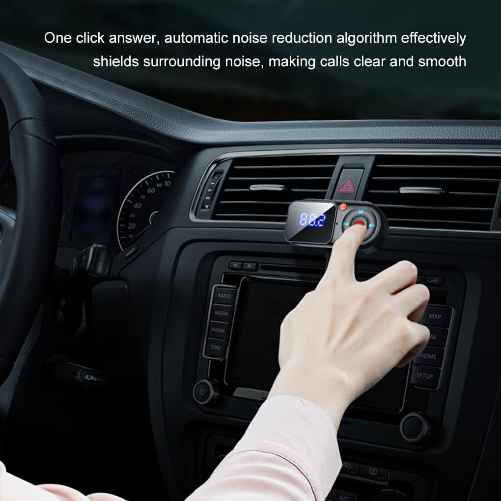 ABS Handsfree Wireless Bluetooth 5.0 Car FM Transmitter Fm Transmitter MP3 Player Bluetooth Car Radio MP3 Player Durable image number 4
