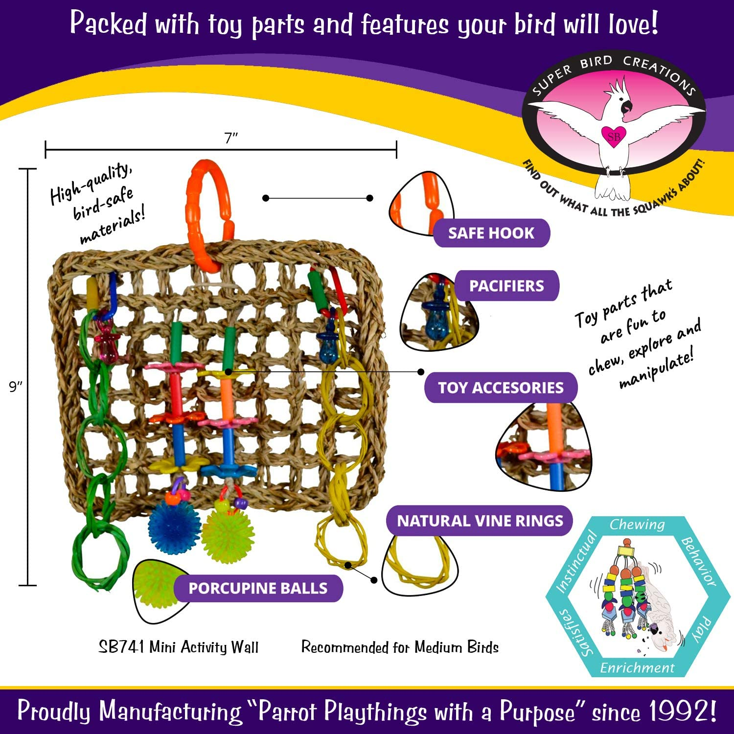 SUPERBIRD SB741 Mini Activity Wall, 22X17Cm image number 6