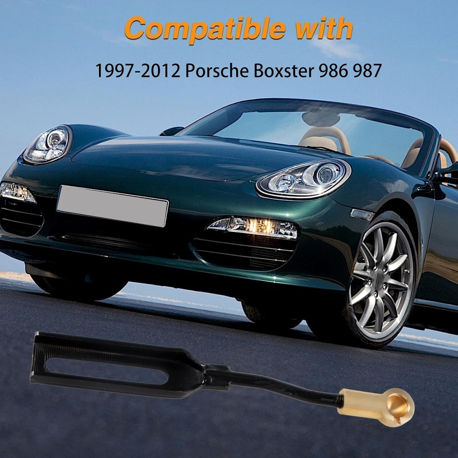 FUSCH Upgrade Brass Convertible Top Push Rod Ball Joint Compatible with Porsche 986 987 Boxster 1997-2012 Replace#: 98756127900 98756127901 98756127900 image number 2