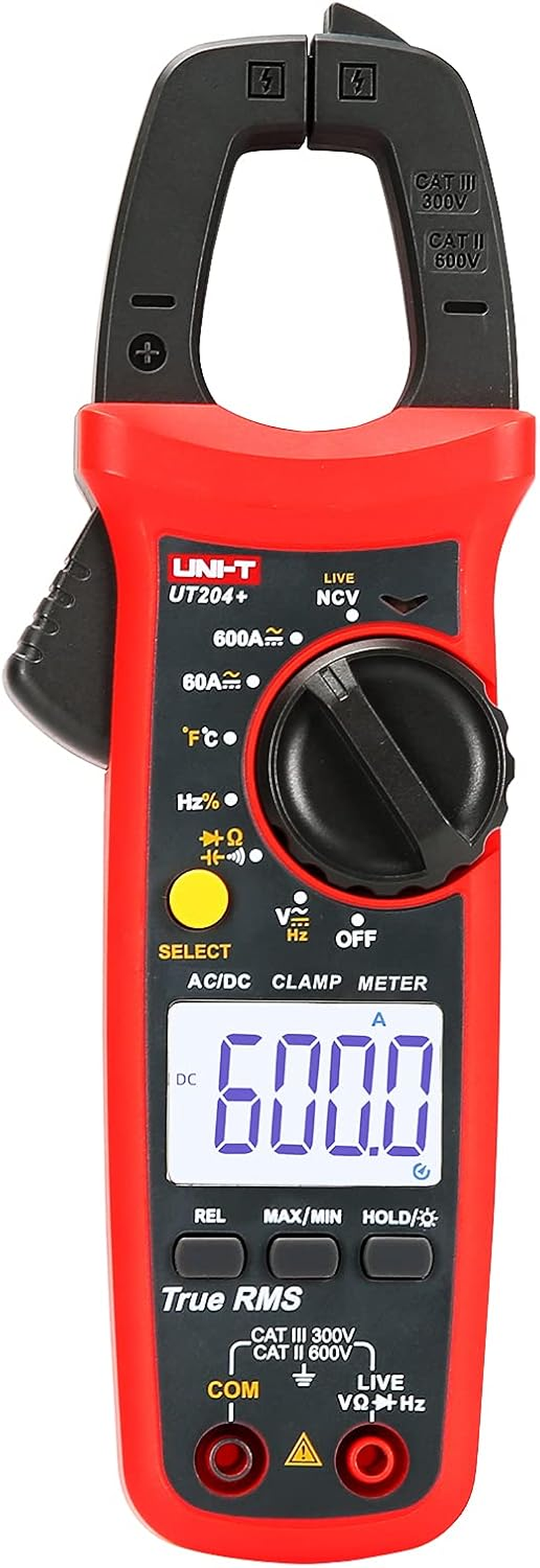 UNI-T UT204+ Digital Clamp Meter Temperature AC DC Current Voltage Resistance Tester Multimeter image number 6