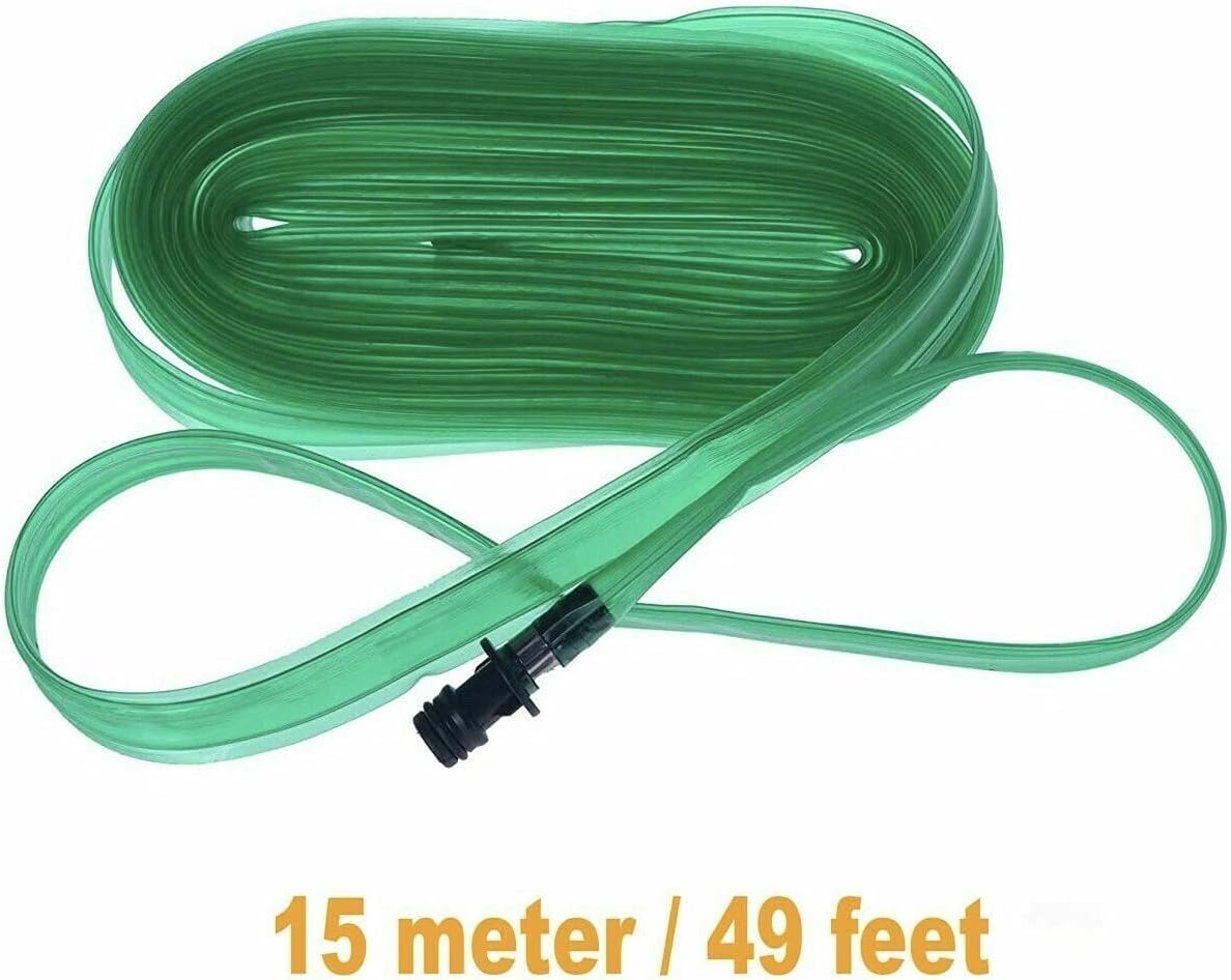 ADEPTNA Heavy Duty Soaker Hose Pipe for Garden Lawn and Backyard Ideal for Young Seedling and Hedges Expandable &ndash; Garden Drip Irrigation Watering Sprinkler (15 METRE), Black