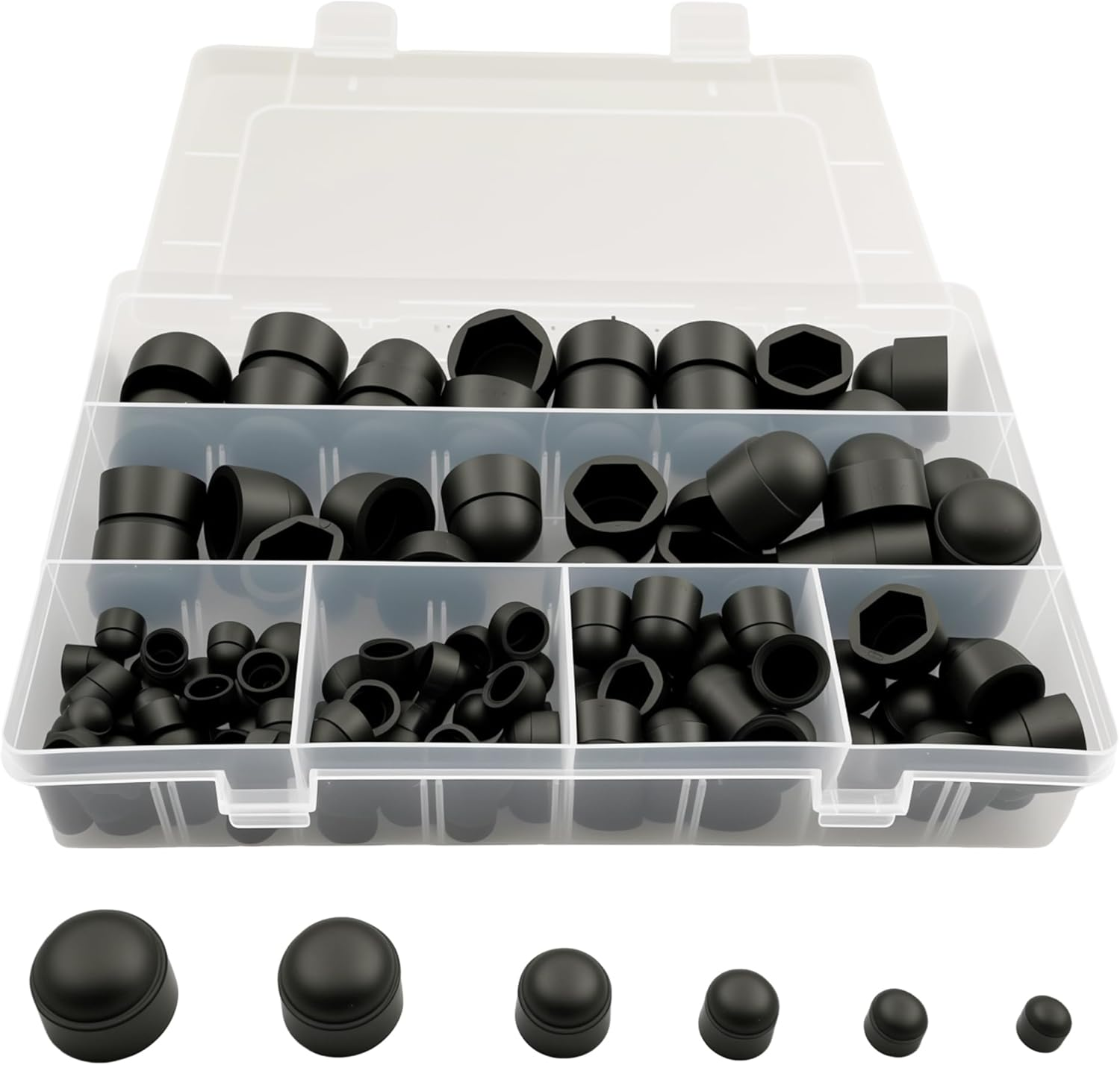 EFGTEK 143 Pcs Plastic Bolt Caps,Hex Head Dome Bolt Covers,Screw Caps Covers,Hexagonal Screw Bolts Cover Protection Caps for Matching, M4 M5 M6 M8 M10 M12 image number 3