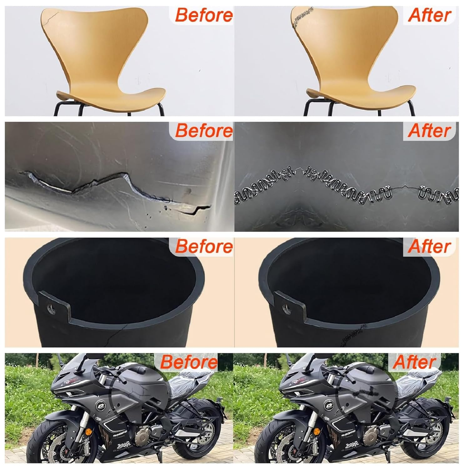 3000Pcs Welder Staples, 6 Shape of Hot Staples for Automotive Repair Machine Welding with Storage Box, Car Auto Bumpers, Welding Repair Tool Kit for All Cars image number 4