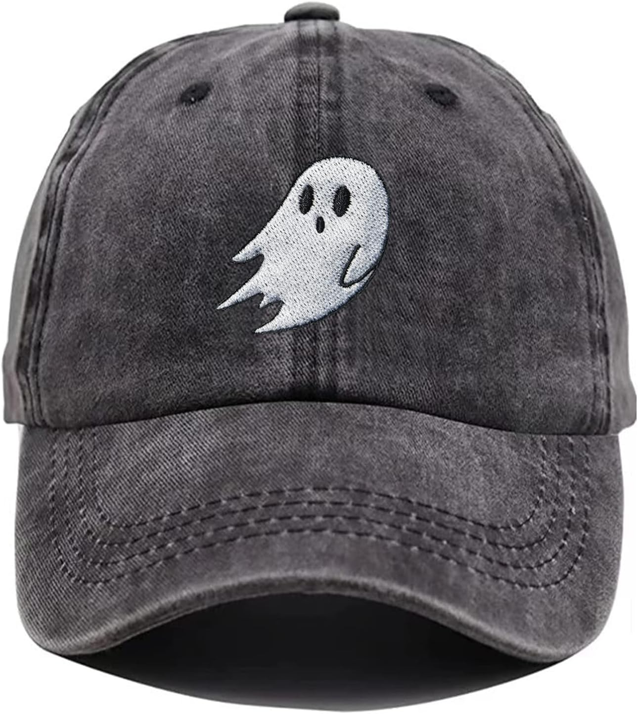 Ikenacy Halloween Cool Ghost Knit Beanie Hats/Baseball Cap for Men Women Cute Goth Boo Gifts Gothic Spooky Winter