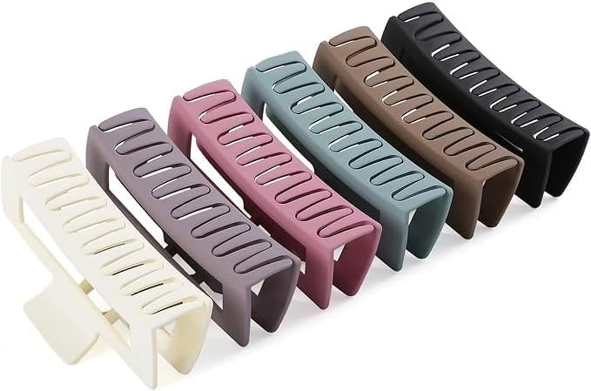 6-Piece Oversized Hair Clip Set, Suitable for Women with a Lot of Hair, Strong and Sturdy Grip Clip, 6 Colors Matte Durable, 5 Inches image number 5