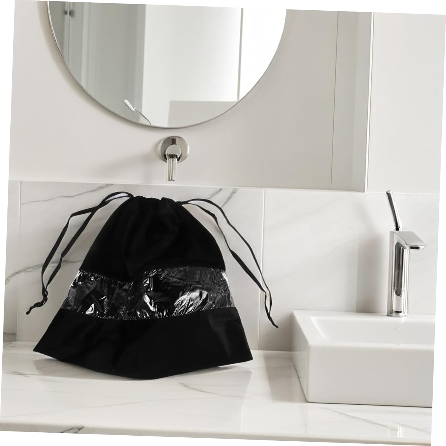 LOLIPPYY Portable Drawstring Hair Dryer Bag Lightweight Velvet Dustproof Storage Pouch for Travel and Home Multi Functional Organizer for Curling Tools Shoes and Small Items image number 3