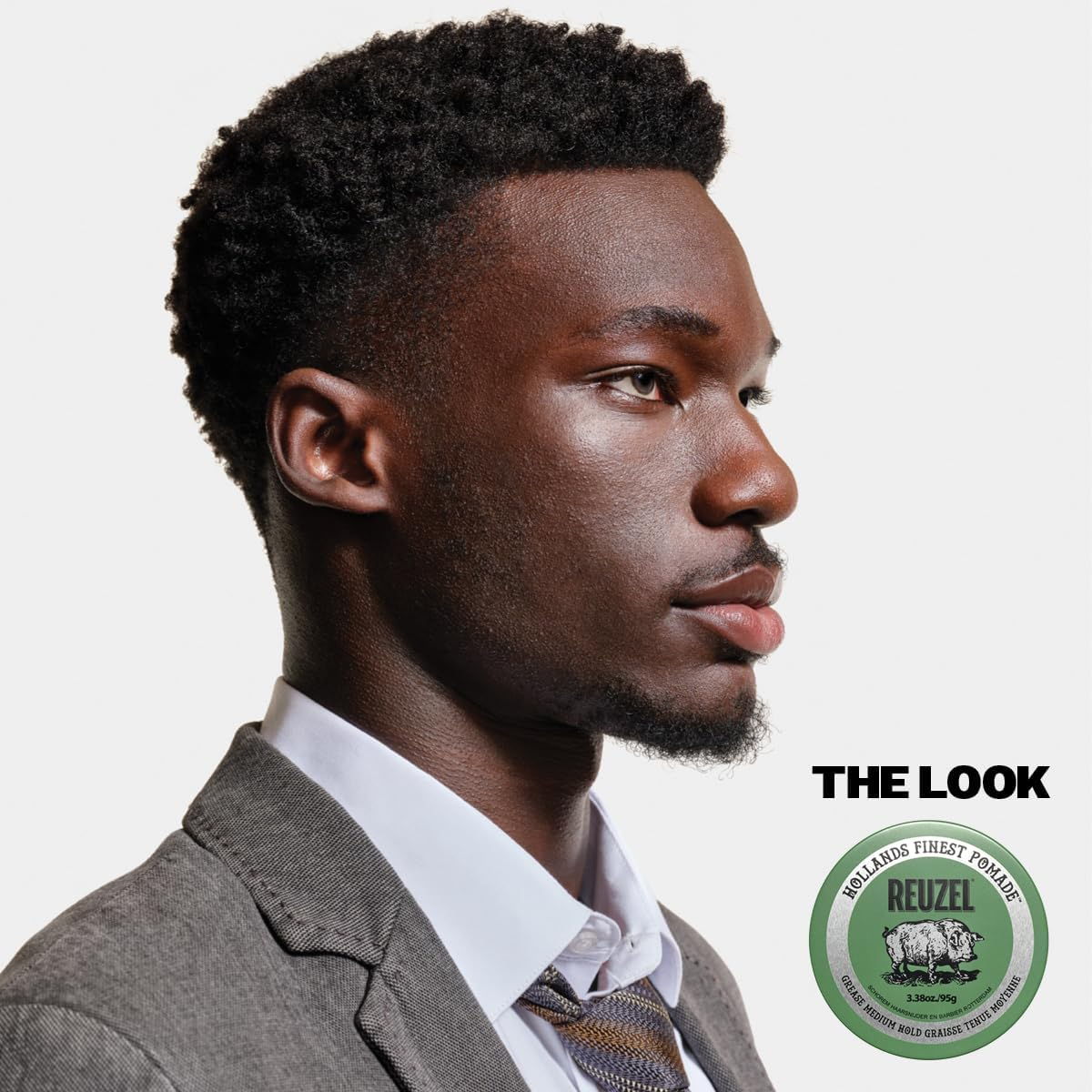 Reuzel Green Grease Oil Based Pomade, Medium Hold Medium Shine Oil Pomade for Men for a Flexible Hold 3.38Oz/95G image number 6