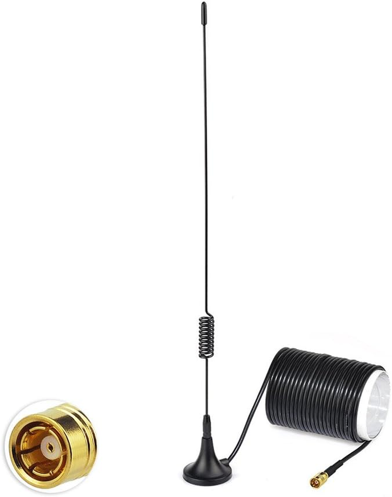 Bingfu DAB Car Aerial Aerial SMA Adapter Magnetic Mount Antenna with 5M 16.4Ft Extension Cable for DAB+ Radio Compatible with Pioneer Alpine Clarion Sony MEHRWEG