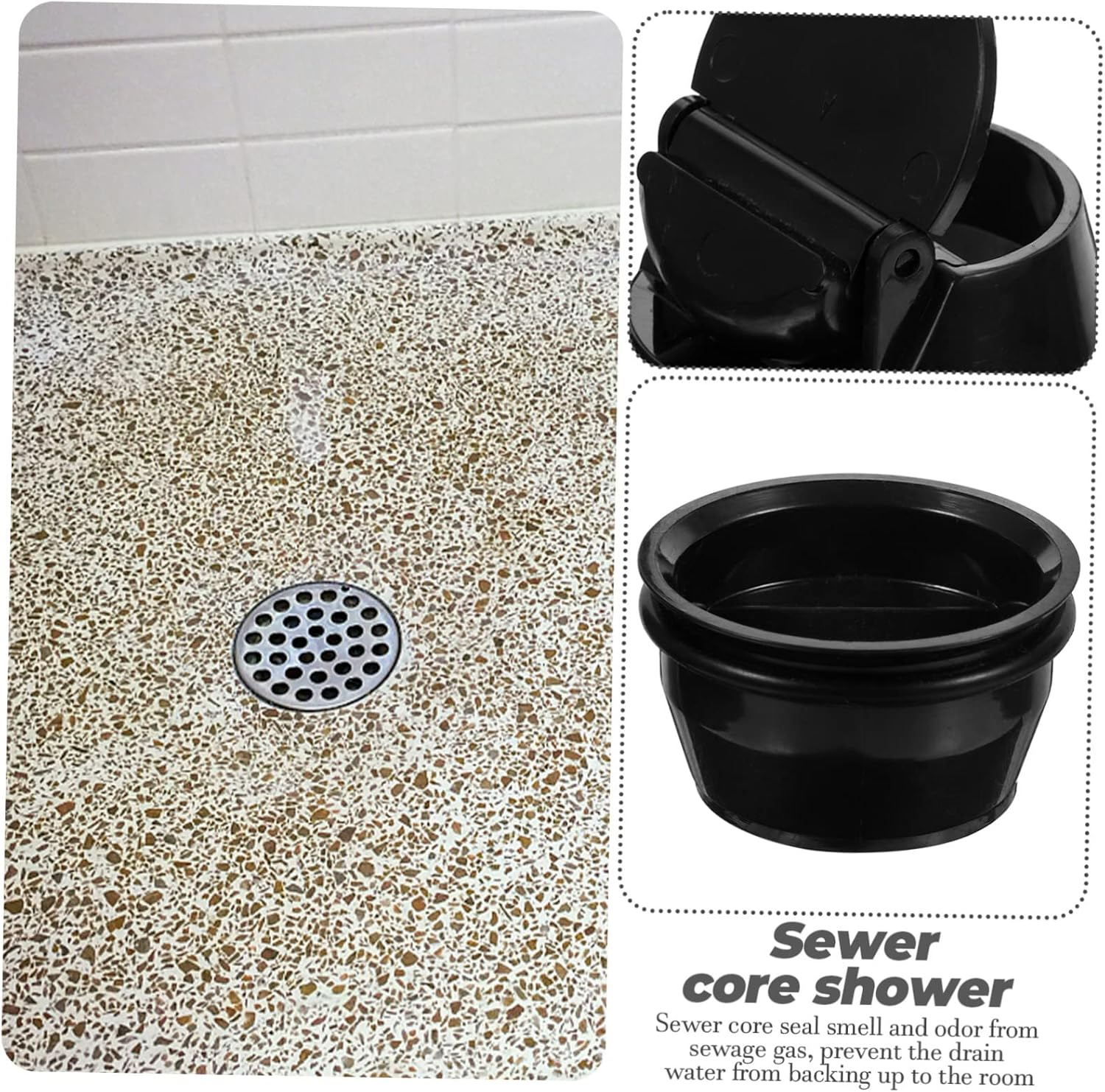 Didiseaon 2Pcs Odor Floor Drain Accessories Backflow Preventer for Garage Floor Drain Sewer Core Prevents Sewer Backflow in Bathroom image number 3