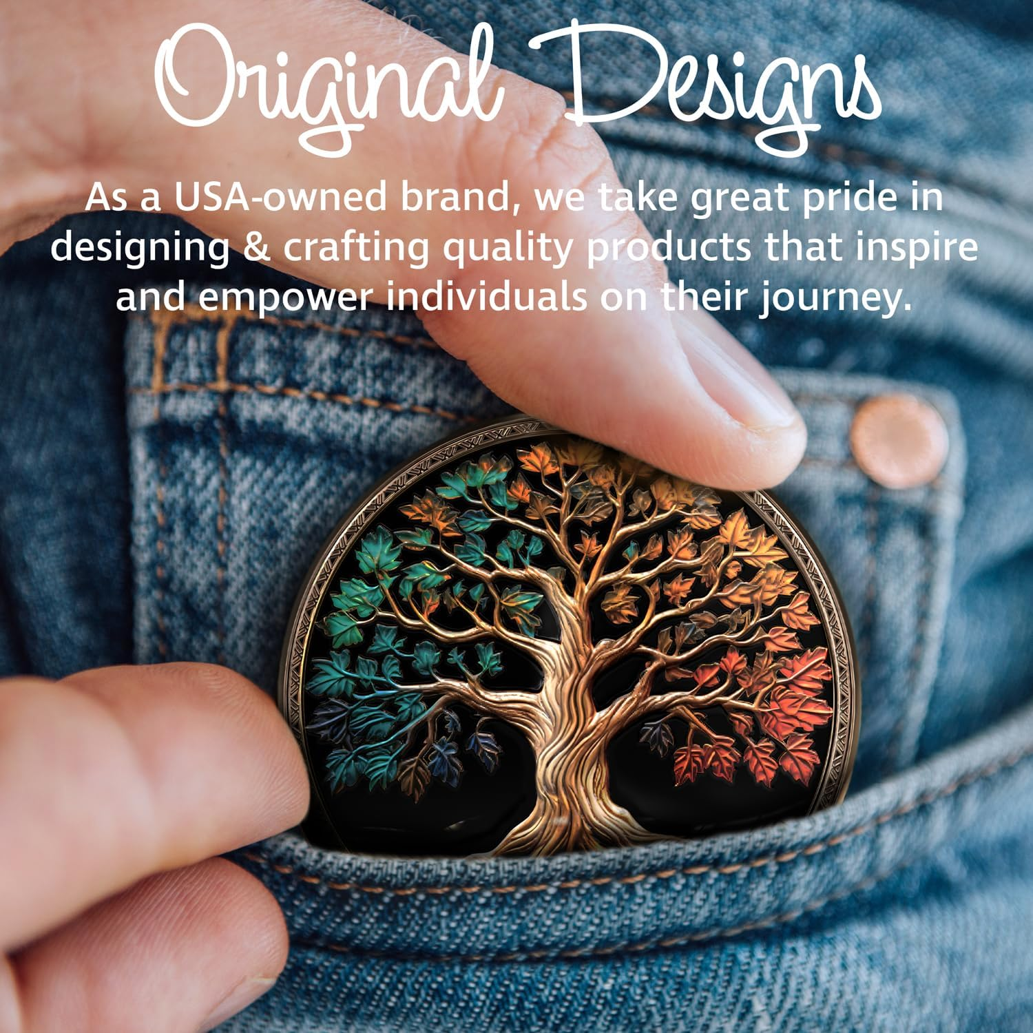 Milestonemint Affirmation Sobriety Coin Gift Set | Tree of Life AA Chip Medallion with Coin Capsule, Display Stand & Card | Sobriety Gifts for Anniversary Month & Year for Men & Women in Recovery image number 6