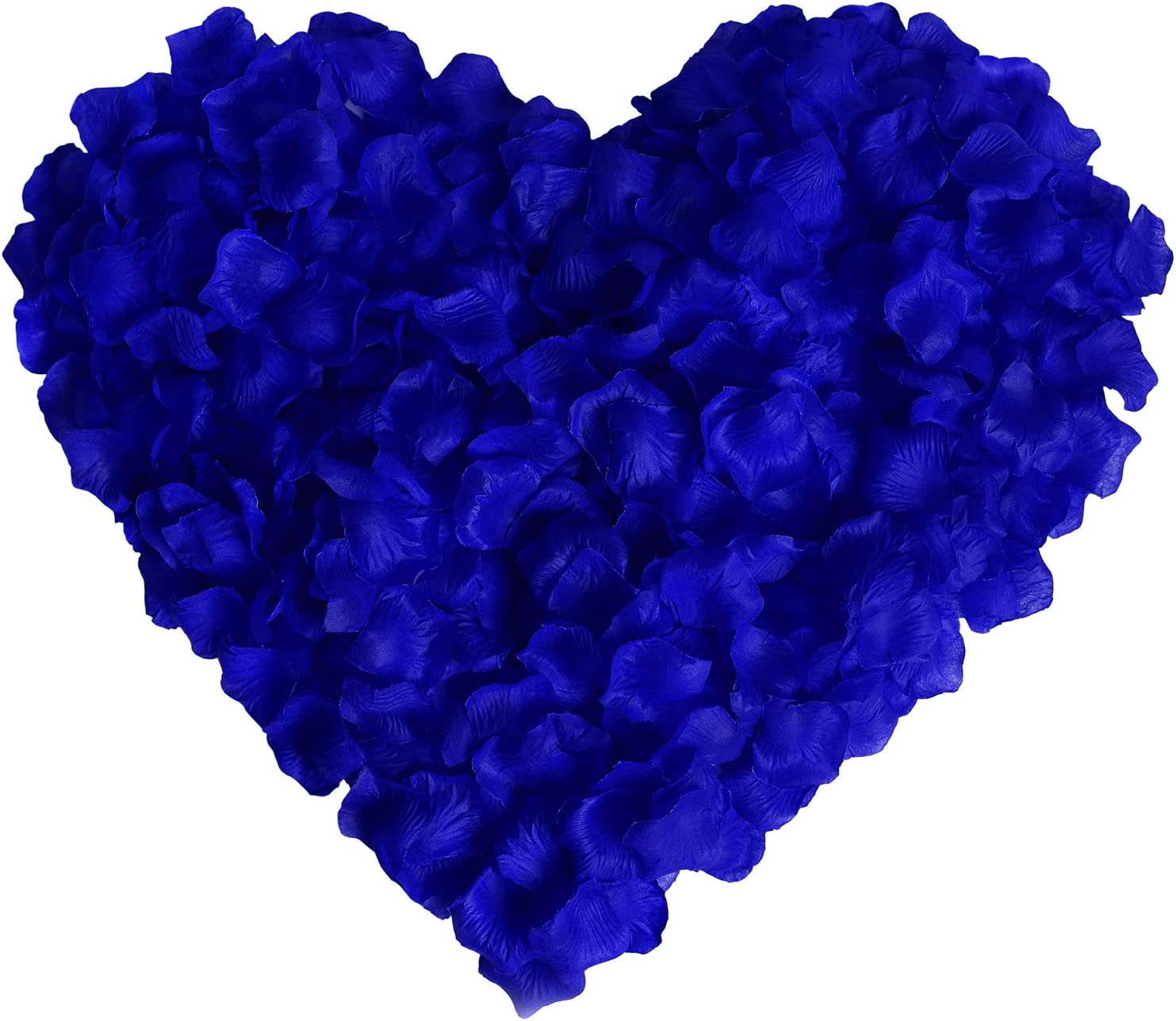 Henzxi 1000 Pcs Rose Petals, Artificial Flower Petals, for Romantic Night, Wedding, Event, Party, Valentine Decor (1000 Pcs, Aroyal Blue) image number 5