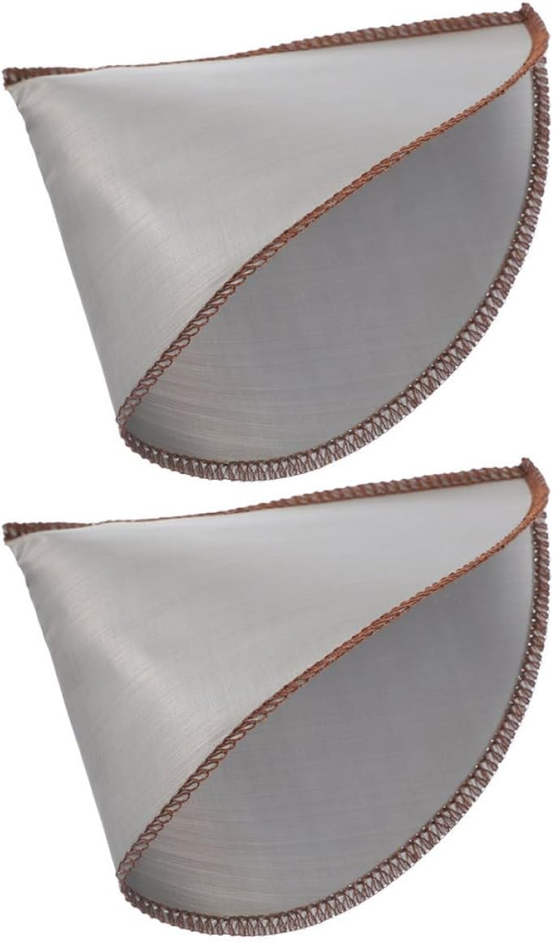 Ipetboom 2Pcs 304 Stainless Steel Coffee Filter Mesh, Fine Reusable Cone Coffee Strainer for 1-4 Cups, Portable Espresso Filter Screen for Home and Travel Brewing image number 3