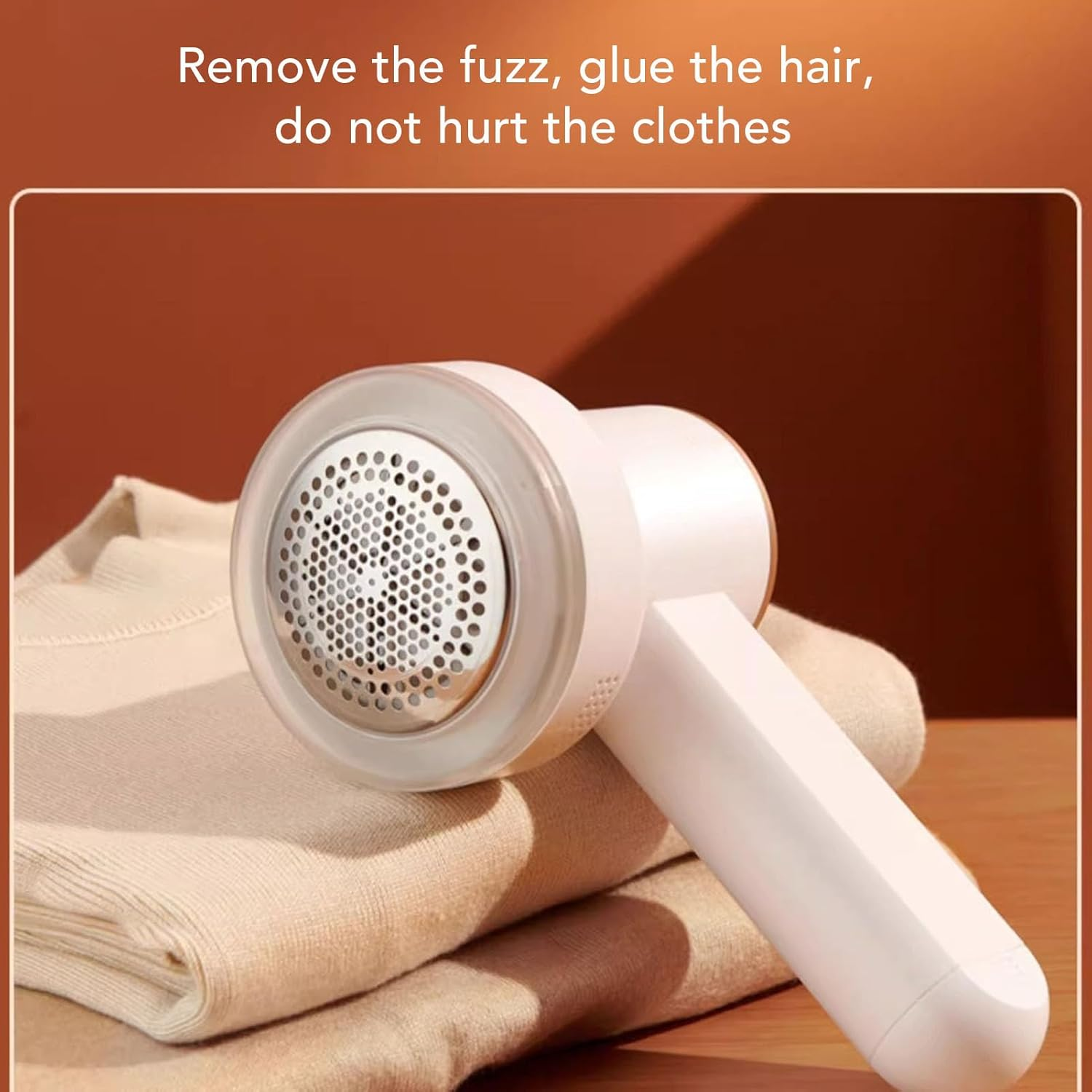 Electric Fabric Shaver & Lint Remover Rechargeable Fuzz Trimmer with 6 Leaf Blades LED Display Portable for Clothing Furniture Sweaters Couches image number 6