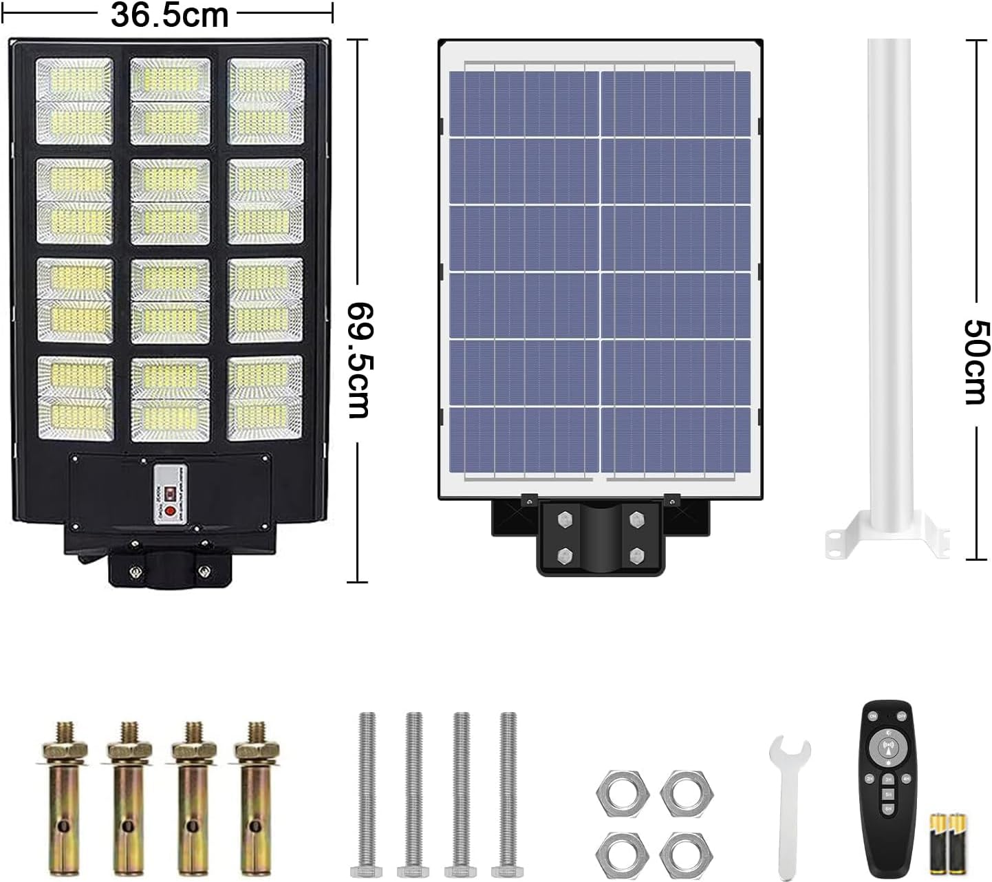 Xmart Solar Street Lights Outdoor Waterproof 150000LM 1152 Leds Solar Parking Lot Lights Dusk to Dawn Solar Motion Flood Light Wide Angle Sensor and Remote Control for Area Pole Lighting Yard image number 5