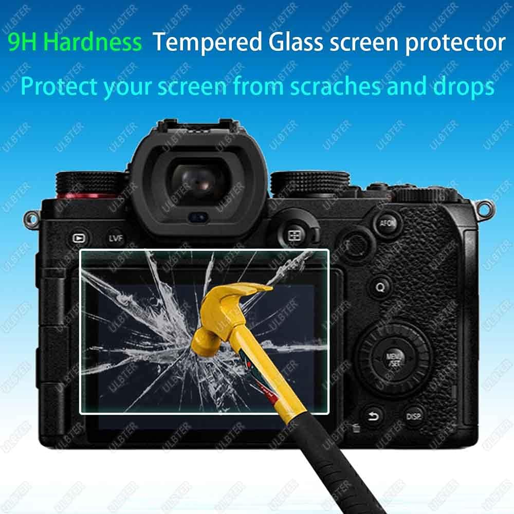Screen Protector for Panasonic LUMIX S5 II / S5 & Hot Shoe Cover, ULBTER 0.3Mm 9H Hardness Tempered Glass Flim, Anti-Scrach Anti-Fingerprint Anti-Bubble [3 Pack] image number 4