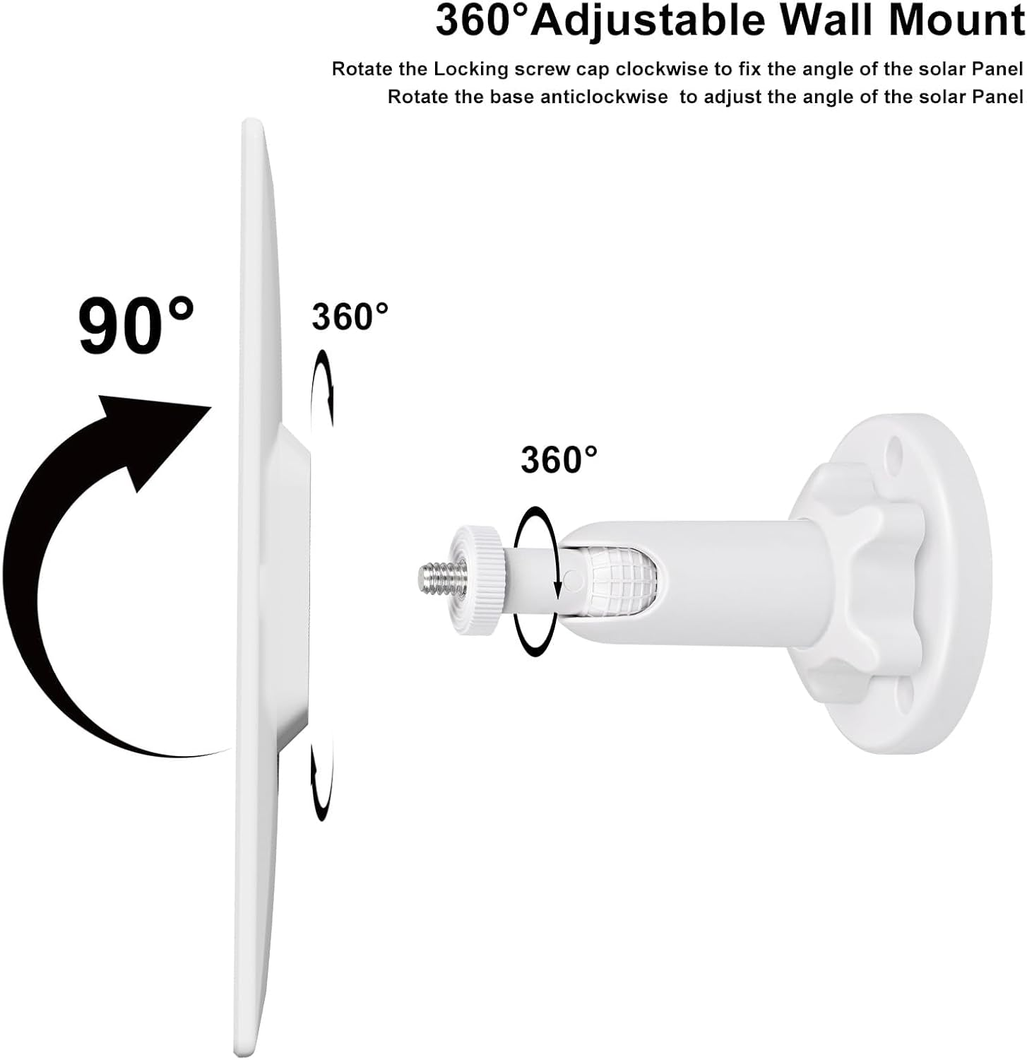 Solar Panel Charger for Arlo Pro 3,Pro4,Pro 5S,Ultra,Ultra 2,Pro 3 Floodlight,5W IP65 Waterproof Solar Panel Charger for Arlo with 9.84Ft Charging Cable (1 Pack) image number 1