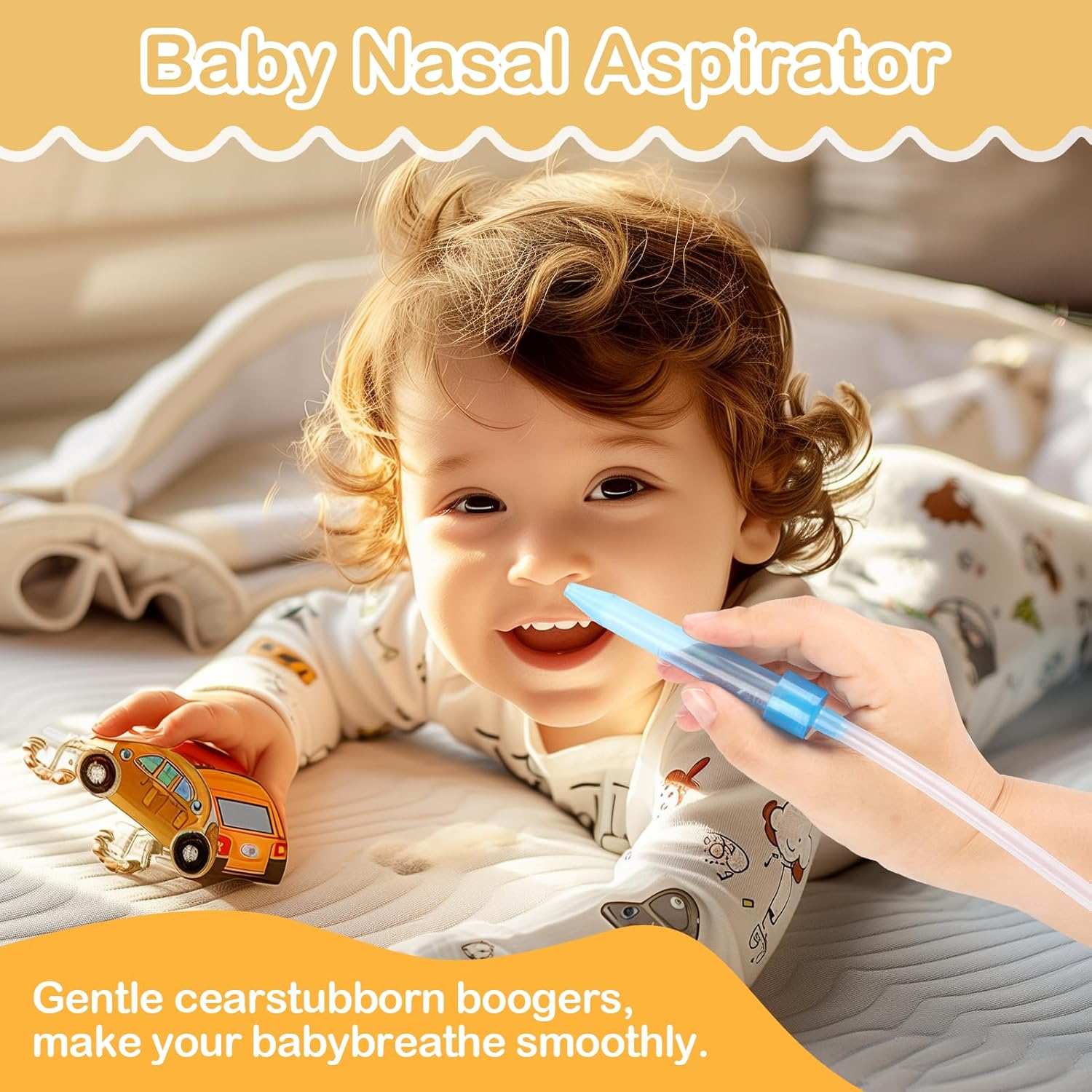 Baby Nasal Aspirator Nose Cleaner Set - Gentle with Travel Case, Includes Nose Cleaning Tweezers & 20 Filters for Congestion Relief image number 4