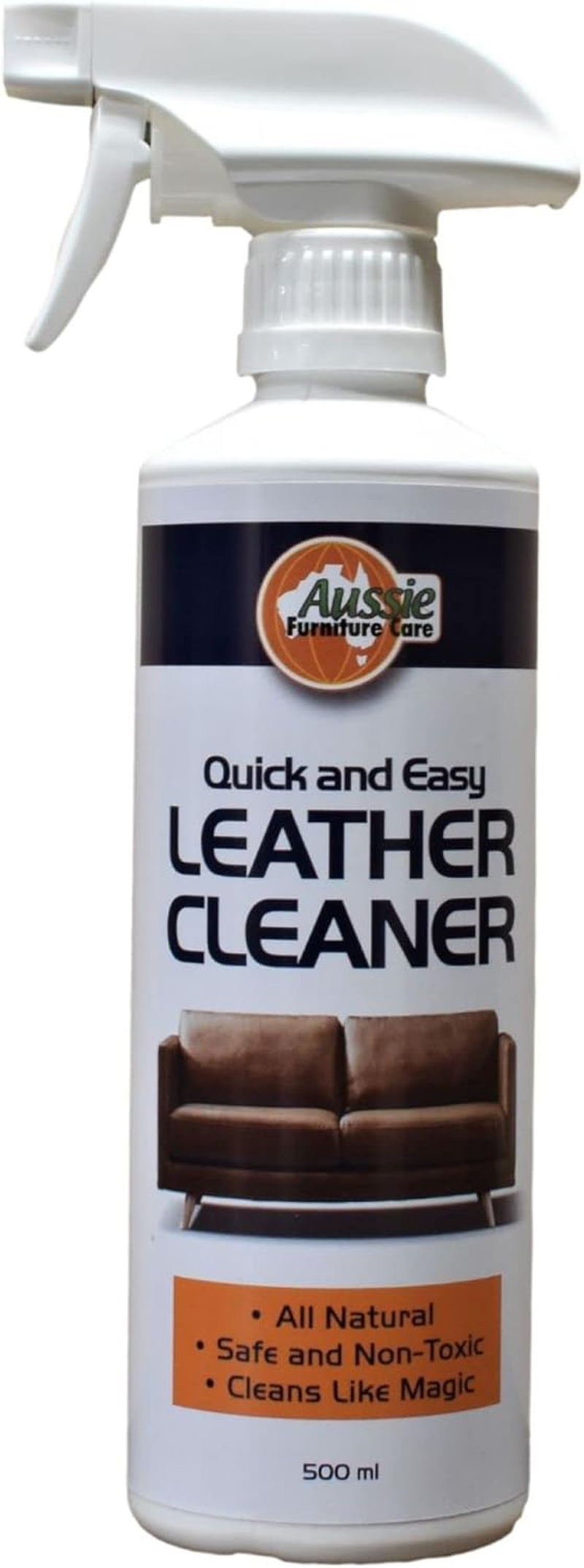 Leather Cleaner by Aussie Furniture Care: the Best Leather Cleaner for Leather Furniture, Car Seats, Apparel and Accessories 500Ml Easy to Use 100% Natural Australian Made image number 5