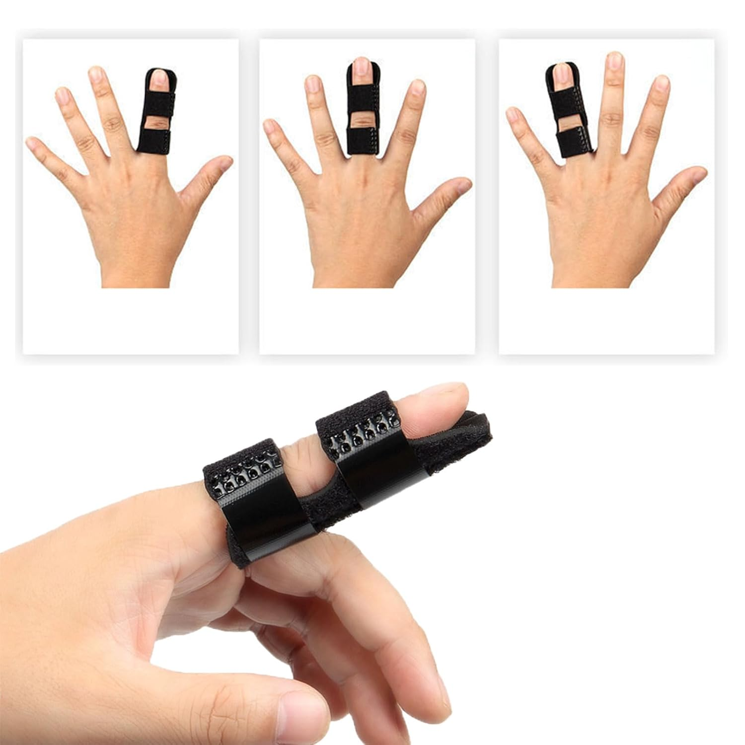 Trigger Finger Splint, 2 Pieces Finger Brace for Arthritis Pain and Support with Aluminum Strip, Finger Splint for Index Middle Ring Finger Support, Adjustable Brace for Arthritis and Joint Pain Relief image number 3