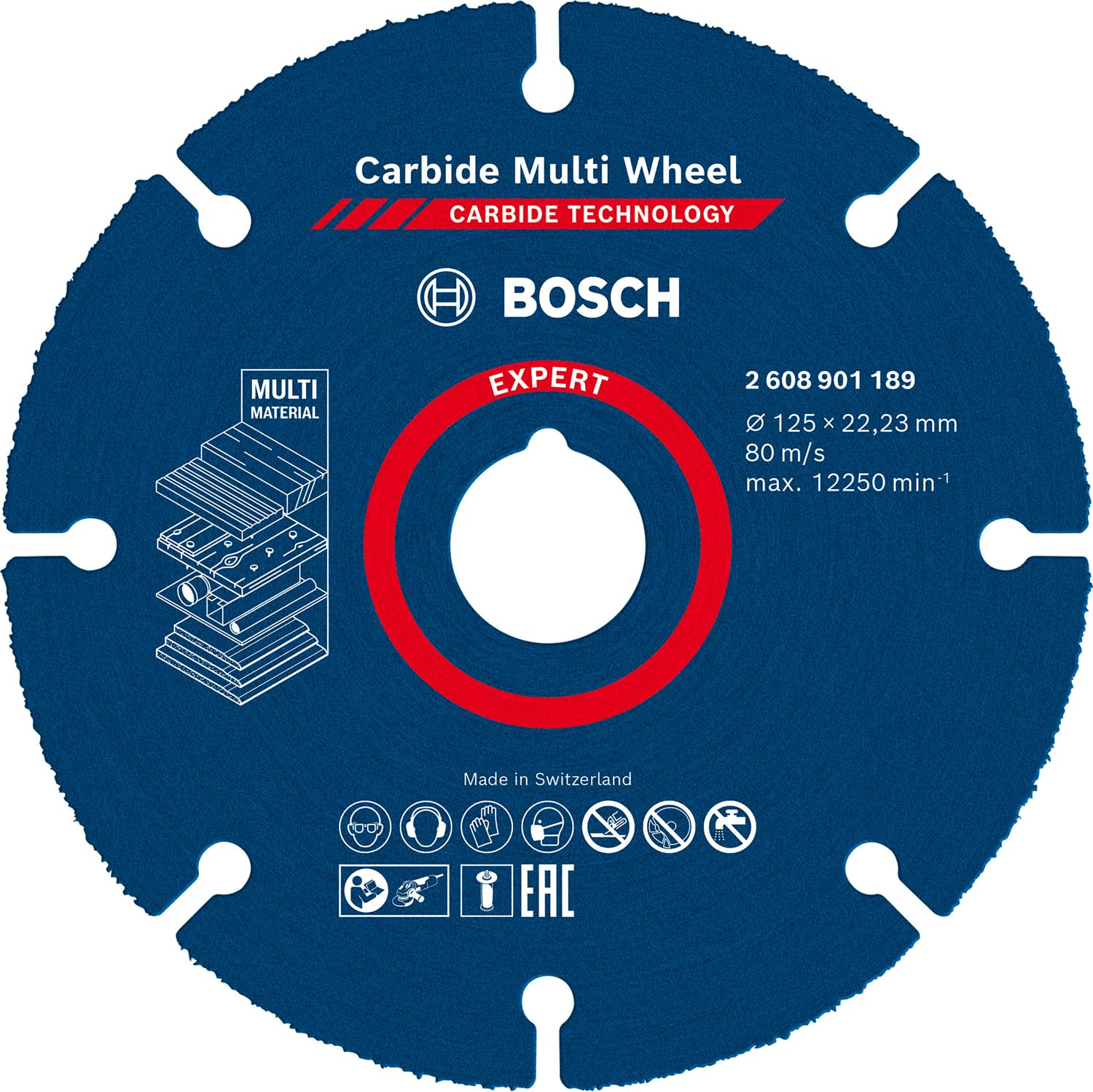 Bosch Accessories Expert Carbide Multi Wheel Cutting Discs (For Hardwood, Diameter 125 Mm, Accessories Small Angle Grinder) image number 4