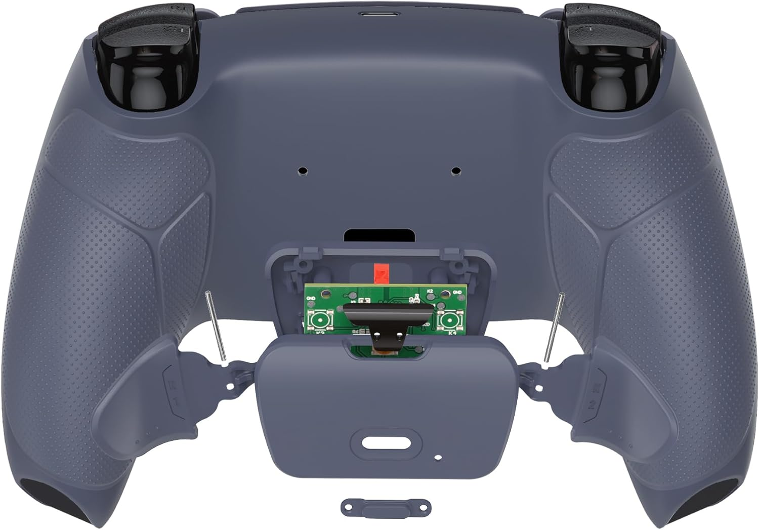 Extremerate Sterling Silver Rubberized Grip Programable Rise Remap Kit for PS5 Controller BDM-030 040 050, Upgrade Board & Redesigned Back Shell & Back Buttons for PS5 Controller - without Controller - Sterling Silver image number 2