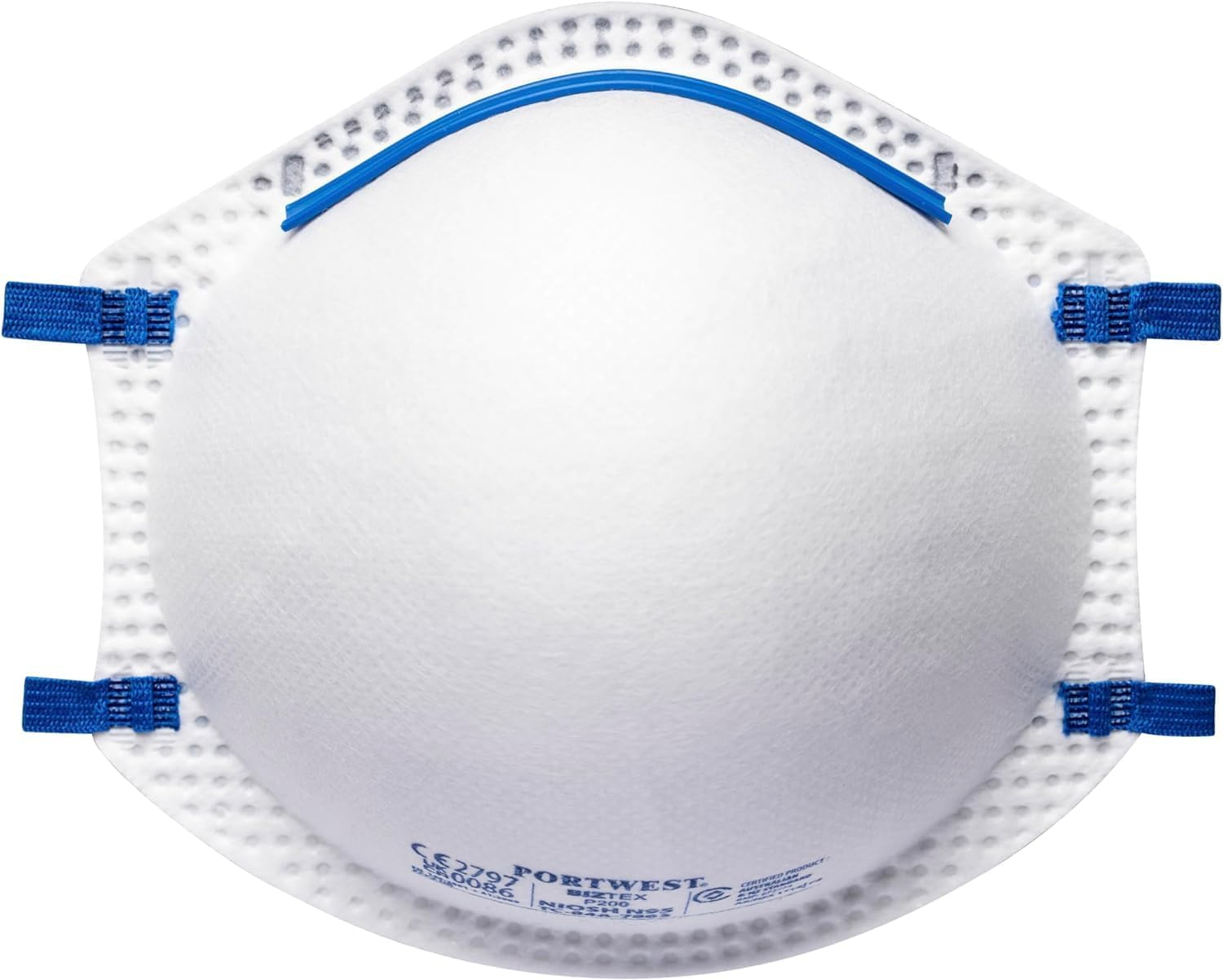 Portwest P200 Disposable FFP2 Dust Mist Respirator Face Mask (Pack of 20) White