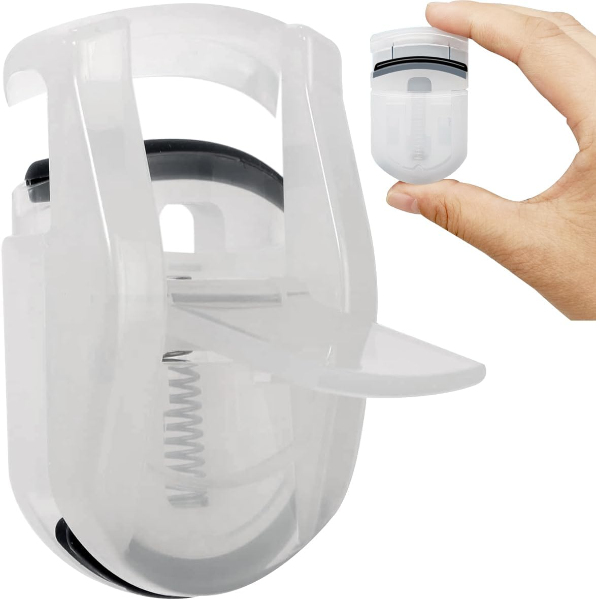 Ginalaia Portable Eyelash Curler, Small & Exquisite, White, Silicone Pad, Travel Size image number 2