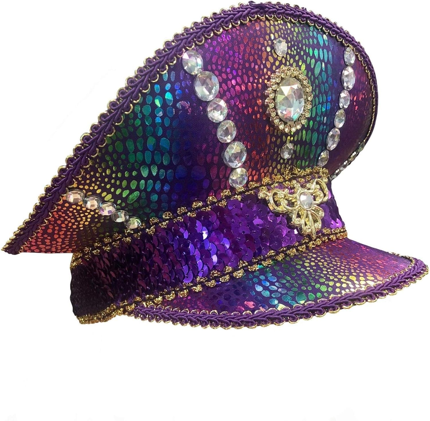 Festival Visor Purple Sequin Vibe