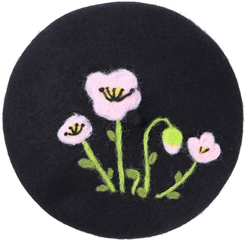 Wolle Baskenm&uuml;tze Handgefertigt F&uuml;hlte Karikatur Hut image number 6