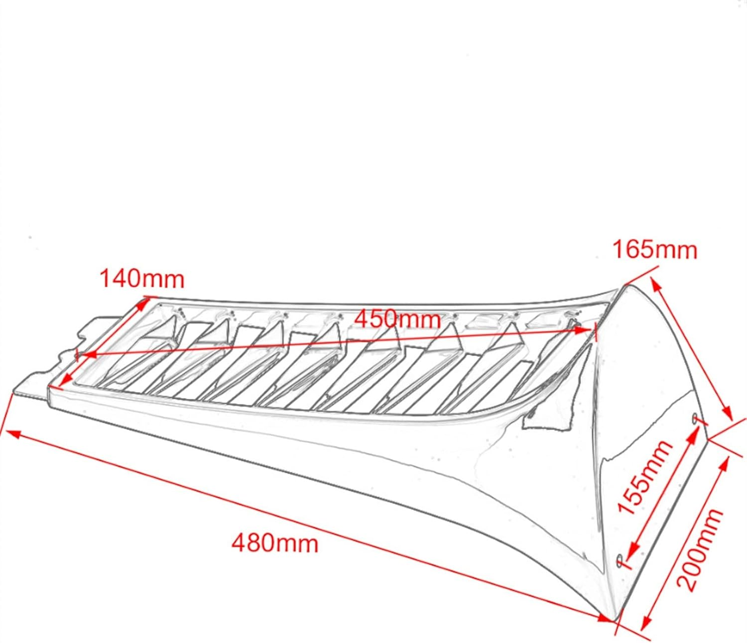 SSFRI Motorcycle Front Lower Radiator Cover Chin Fairing Spoiler Compatible with Harley Softail Breakout Street Bob Fat Bob FXBR 2018-2022 image number 3