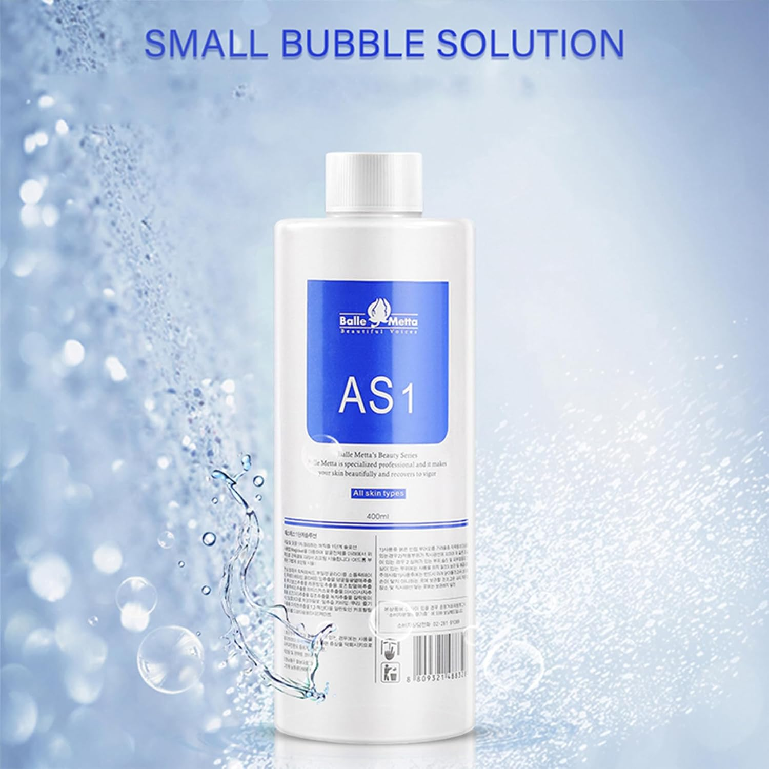 AS1 SA2 AO3 Aqua Peeling Solution for SPA Salon, Small Bubble Aqua Peeling Solution Serums for Facial Cleansing, Facial Machine Solution for Cleaning Face(400Ml X 3 Bottles) image number 4