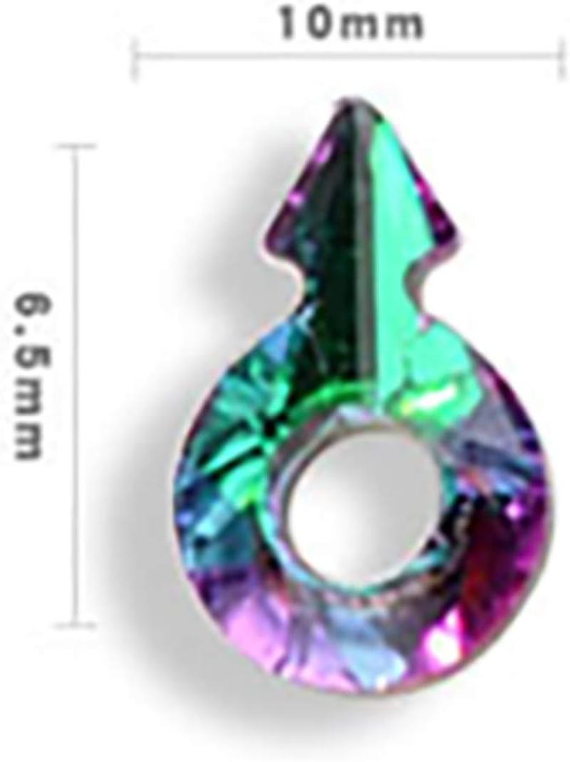 5 Grains Nail Gemstone Rhinestone Nail Art Rhinestones Decoration Nail Jewelry Crystal Arrow Diamond Color Green image number 2