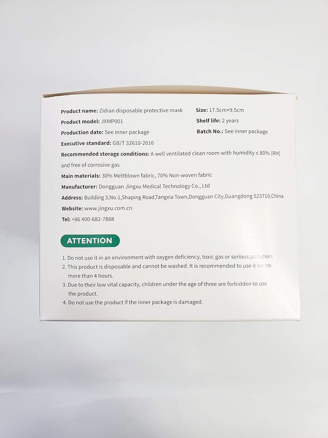 50 Pack Individually Packaged Disposable Black Face Mask Cover for Adults, Single Use 3 Ply Protectors with Elastic Earloops image number 2