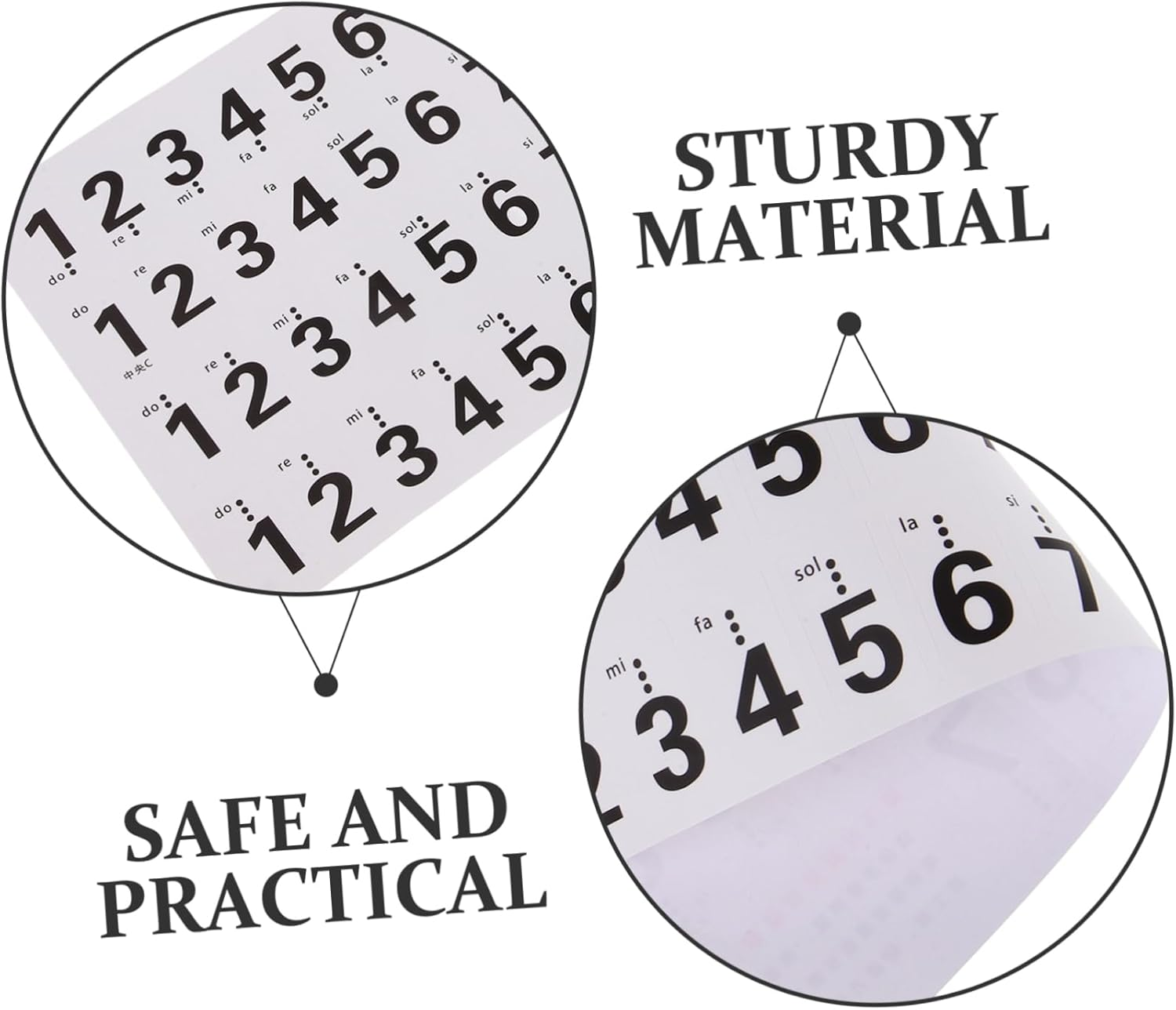 TOPPERFUN Piano Number Stickers for Keys Removable Decals for Easy Learning for Beginners Fits Electronic Keyboards and Pianos Convenient Teaching Tool image number 5