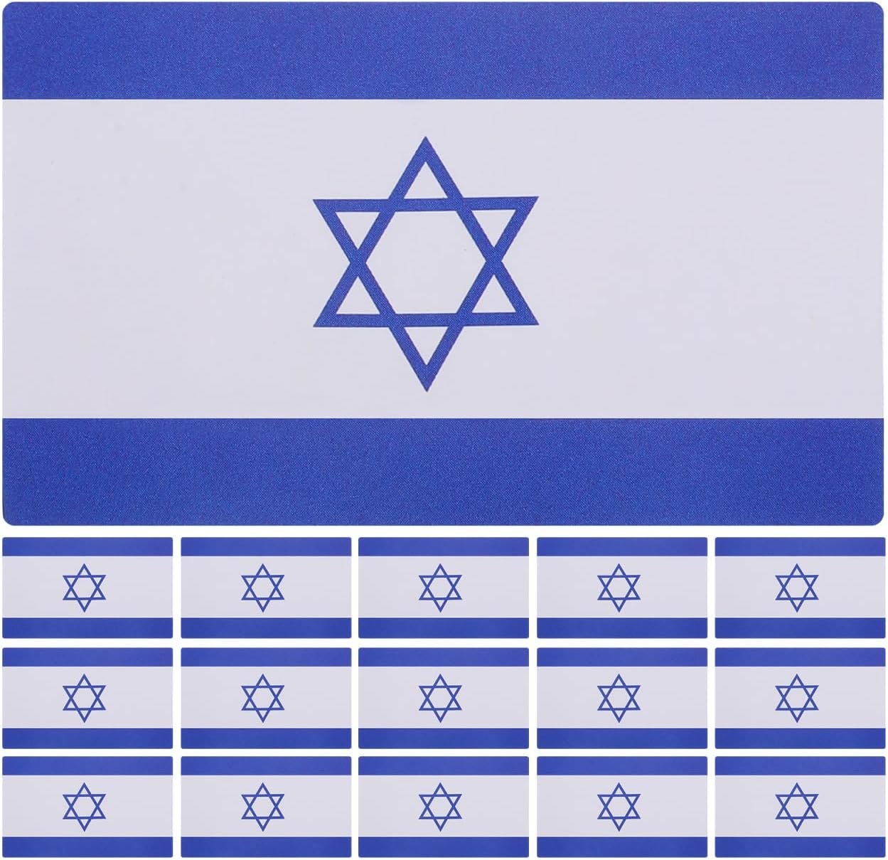 Operitacx Israel Flag Stickers Weatherproof Self Adhesive Patriotic Labels for Journals Scrapbooking Water Bottles Car Decals image number 4