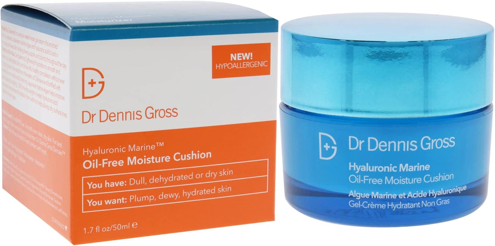 Dr. Dennis Gross Hyaluronic Marine Oil-Free Moisture Cushion for Unisex 1.7 Oz Moisturizer image number 1