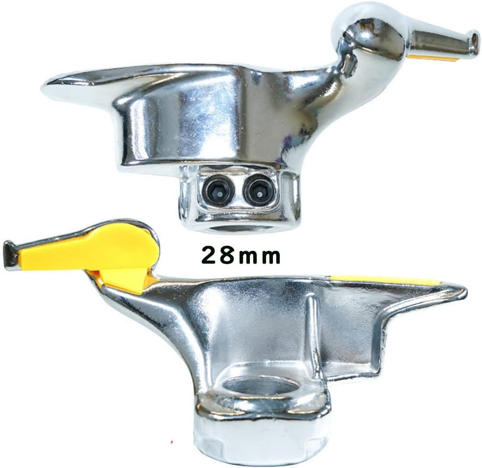 28MM Manual Tire Changer Tool, Mount Head, Motorcycle Car Steel Tyre Changer Mount Demount Duck Head Accessory with 3 Rubber Pads