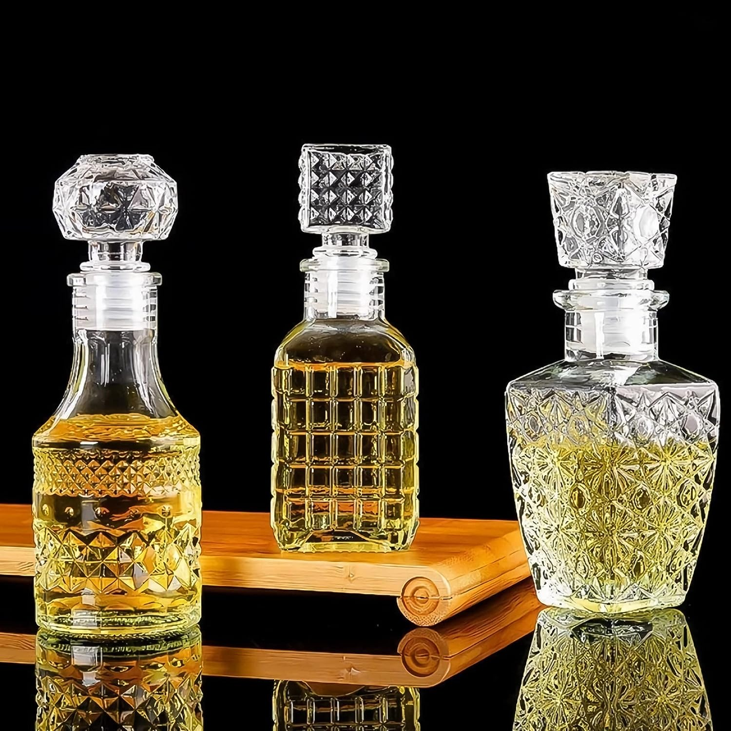 Mini Glass Bottles with 6 Different Shapes Can Be Used for Self-Made Juicing, Wine Bottles or Whiskey Decanter image number 6