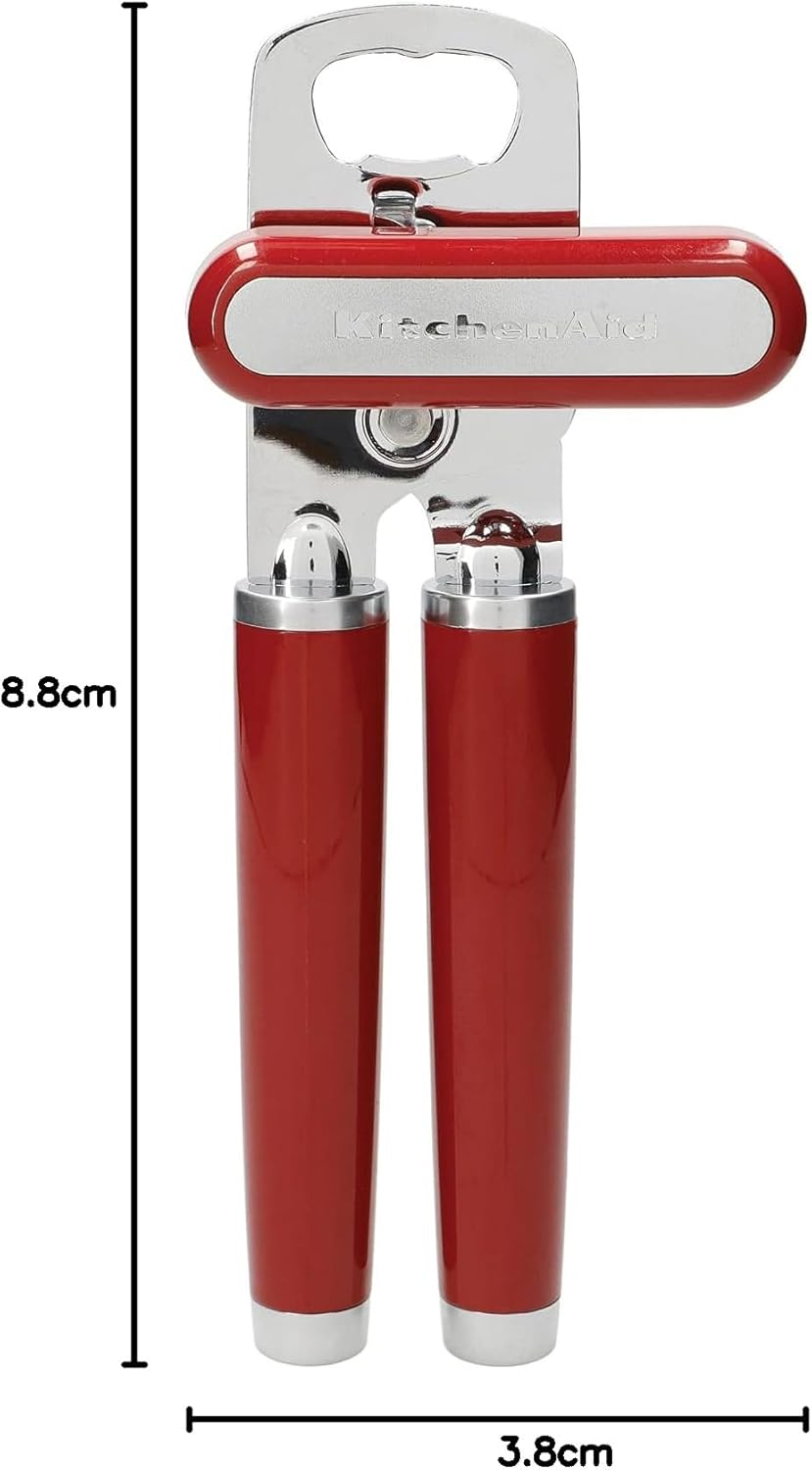 Kitchenaid Tin Opener, Can and Bottle Opener, Stainless Steel, Empire Red - Almond Cream image number 5