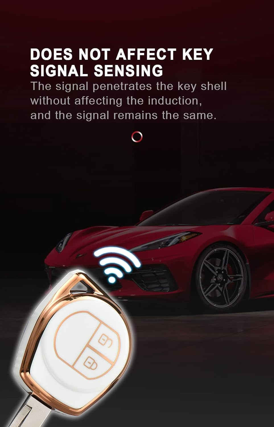 Ontto TPU Car Key Fob Cover Fit for Suzuki Amagatarai Shangyue SX4 Swift Liana Alto Igins Esteem Baleno GR Key Case Key Bag Shell Keyring Key Holder Keychain Accessories image number 5