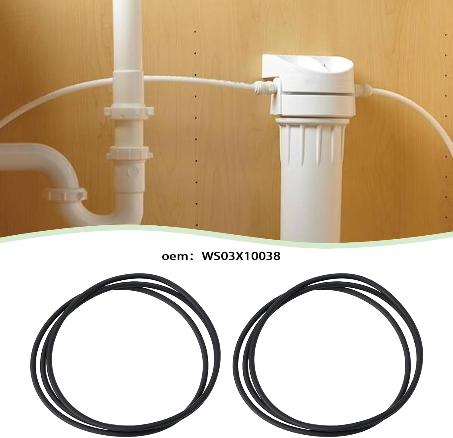 Emagtech 6Pcs Water Filter O-Rings 90X3Mm 92X3.5Mm Nitrile Rubber O-Rings Water Filter Housing O-Ring Gasket WS03X10038 UCRING Compatible with GE GXWH04F GXWH20F GXWH20S GXRM10 GX1S01R image number 2