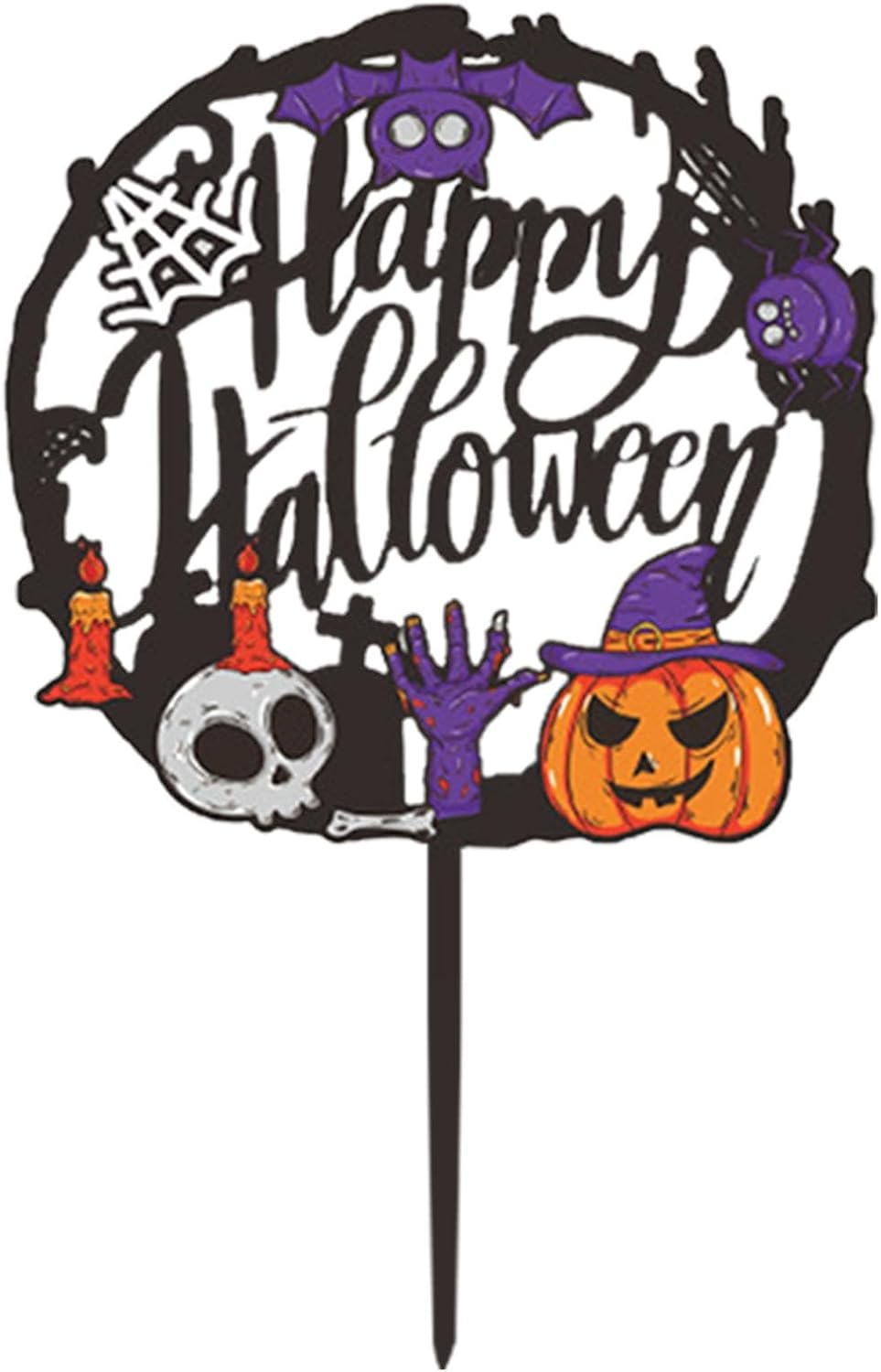 Halloween Cake Decorations - Cake Dessert Topper Decoration - Cake Decoration Cards Table Decoration Supplies Halloween Party Cake Decorations Horror for Boy Girls image number 4