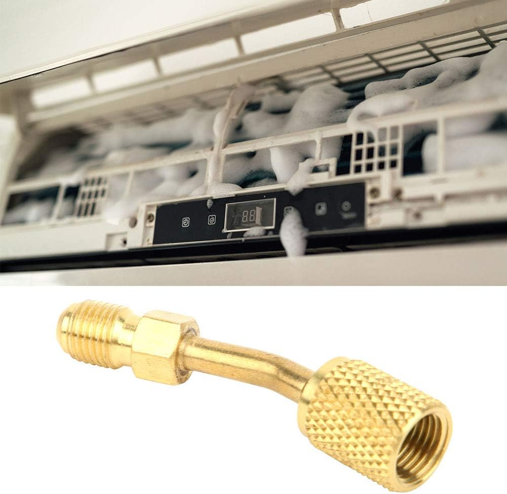 R410A Precision Brass 1/4Inch Male SAE to 5/16Inch Female SAE Adapter Vacuum Pump Split System, Stable Performance, for HVAC Technicians (AD87-45) image number 6